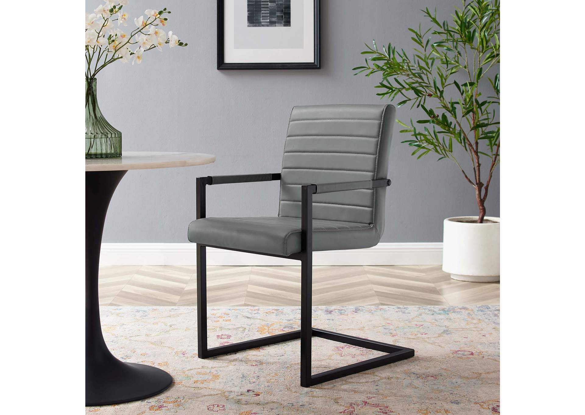 Savoy Vegan Leather Dining Chairs - Set of 2,Modway
