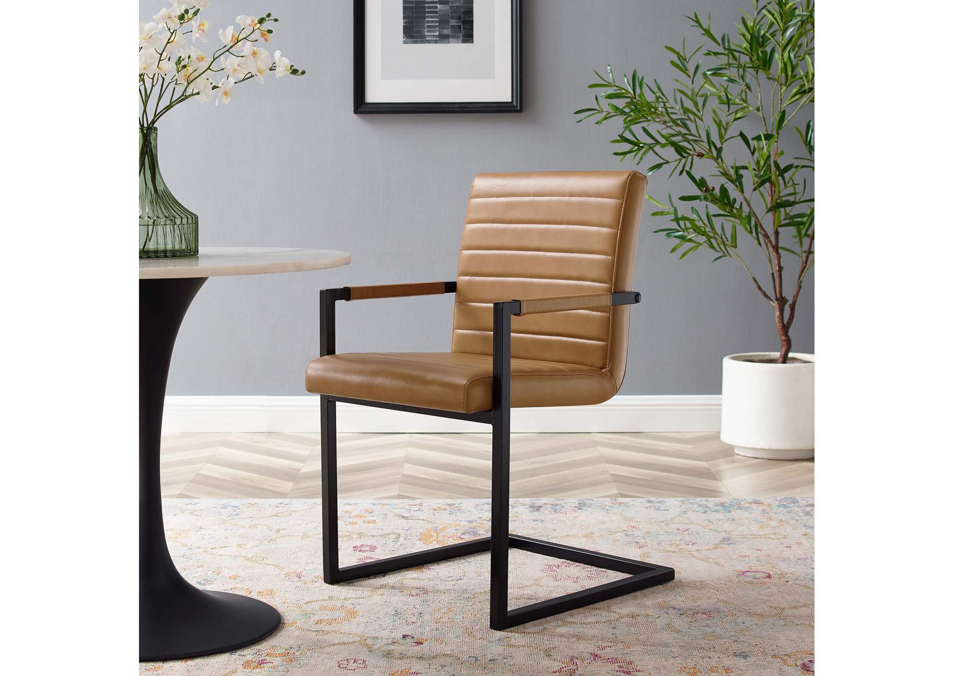 Savoy Vegan Leather Dining Chairs - Set of 2,Modway