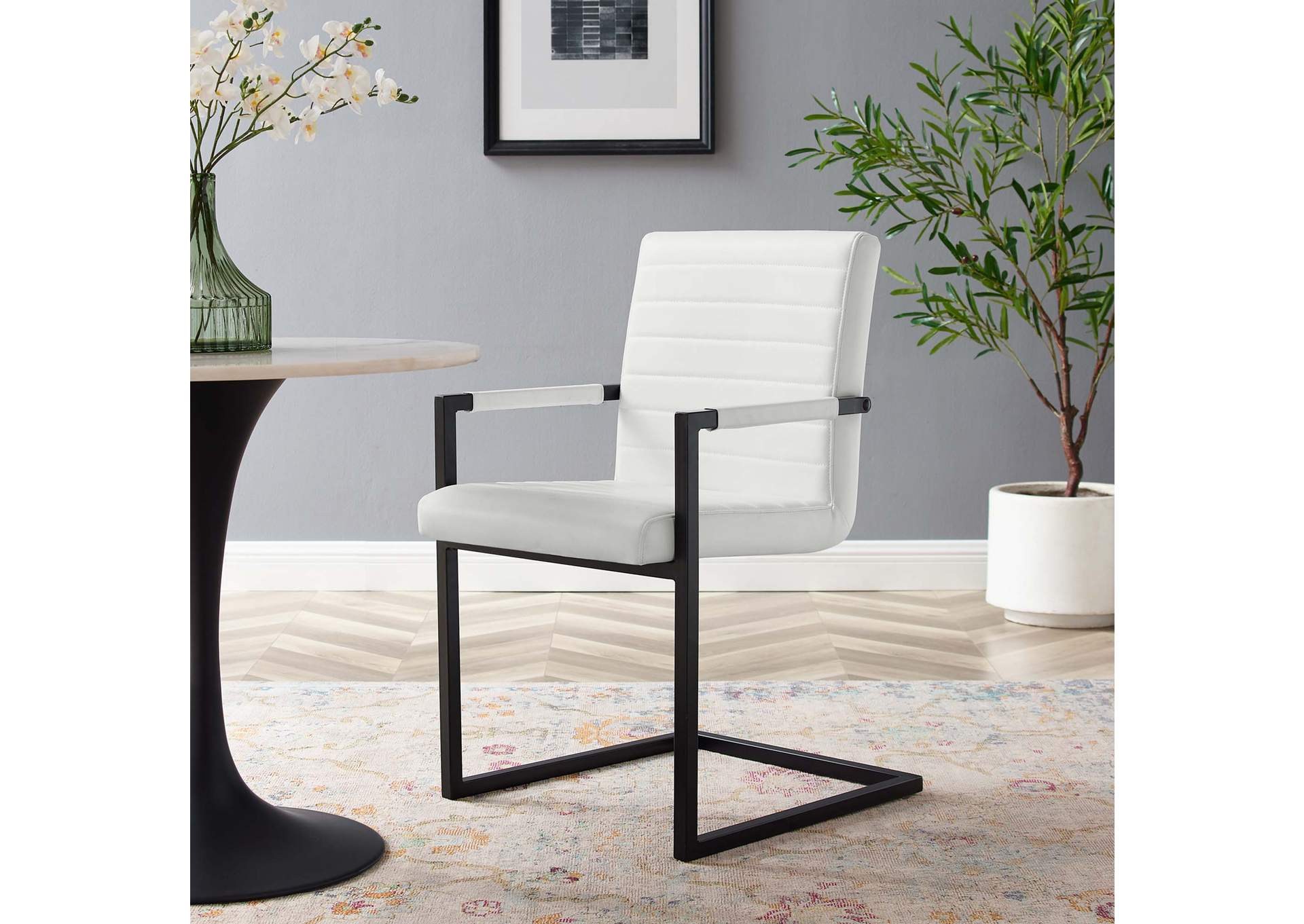 Savoy Vegan Leather Dining Chairs - Set of 2,Modway