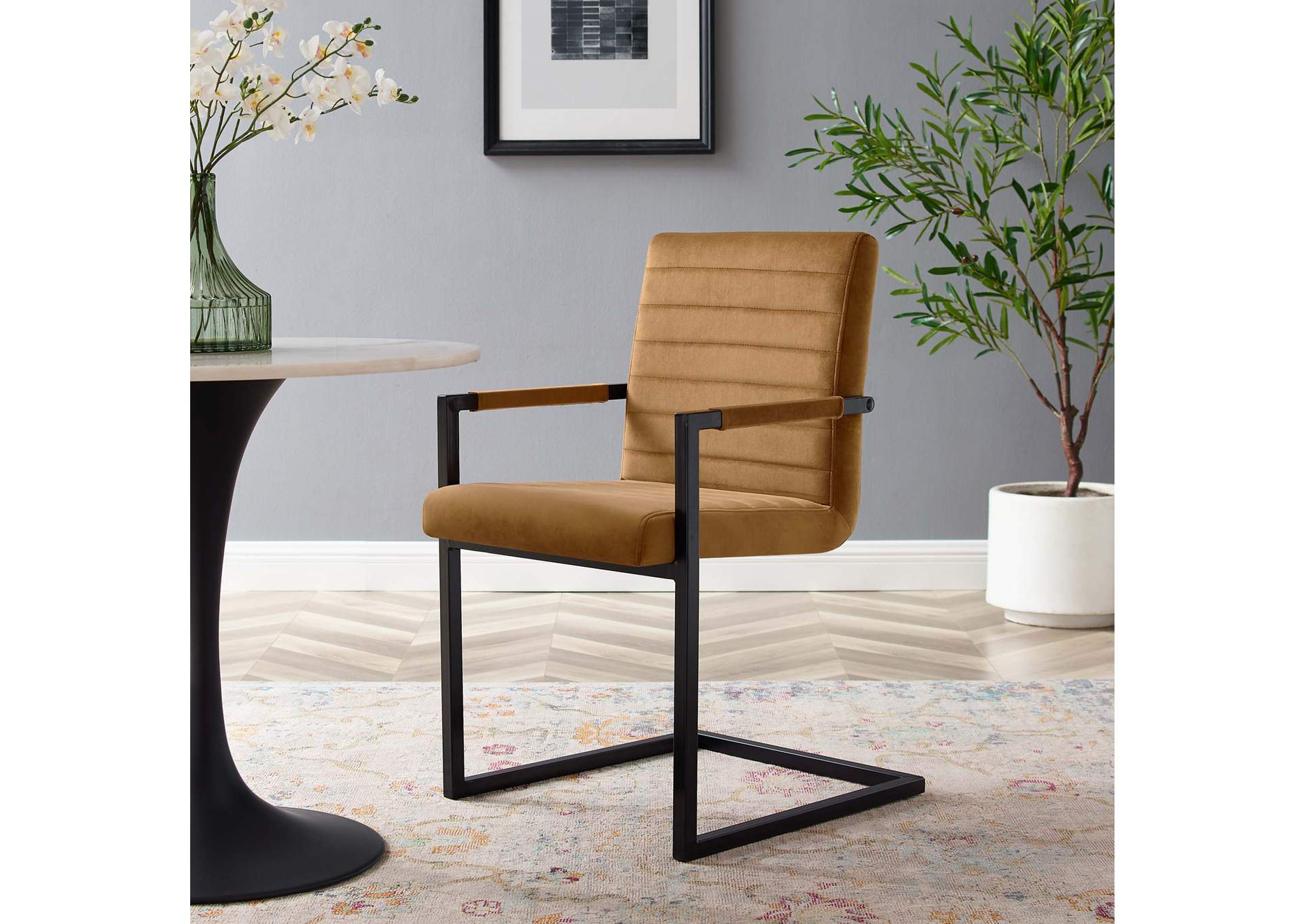Savoy Performance Velvet Dining Chairs - Set of 2,Modway