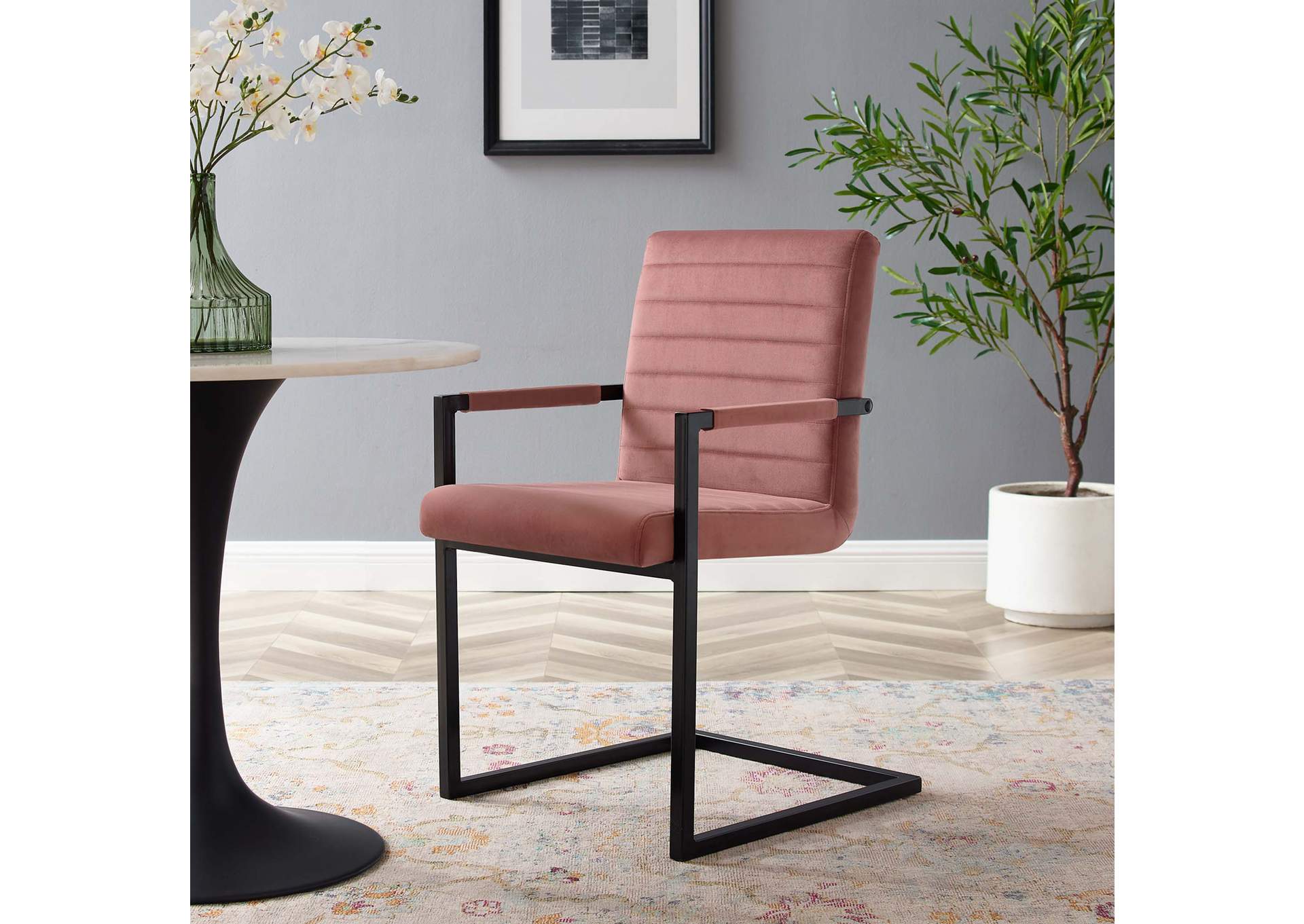 Savoy Performance Velvet Dining Chairs - Set of 2,Modway