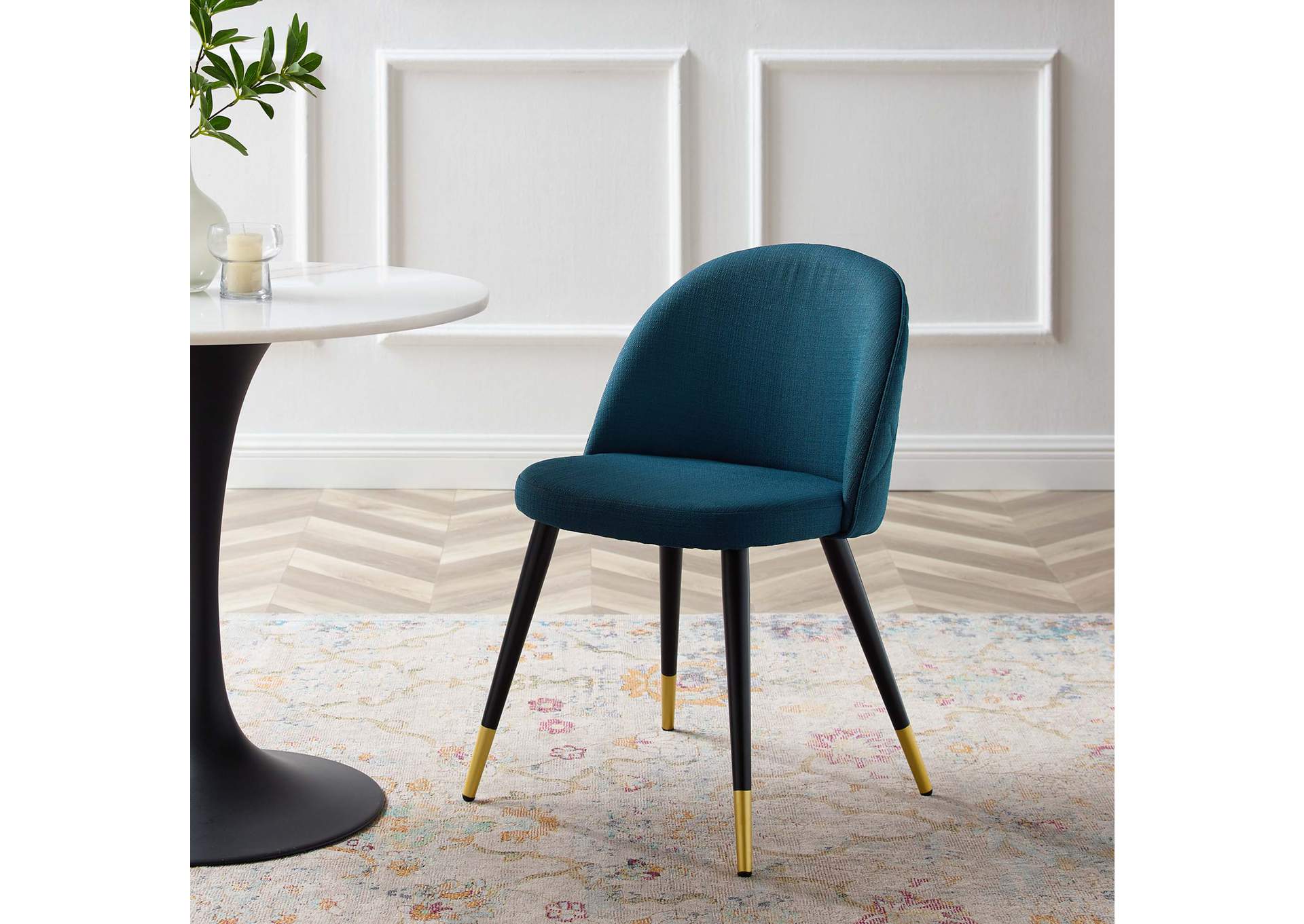 Cordial Upholstered Fabric Dining Chairs - Set of 2,Modway