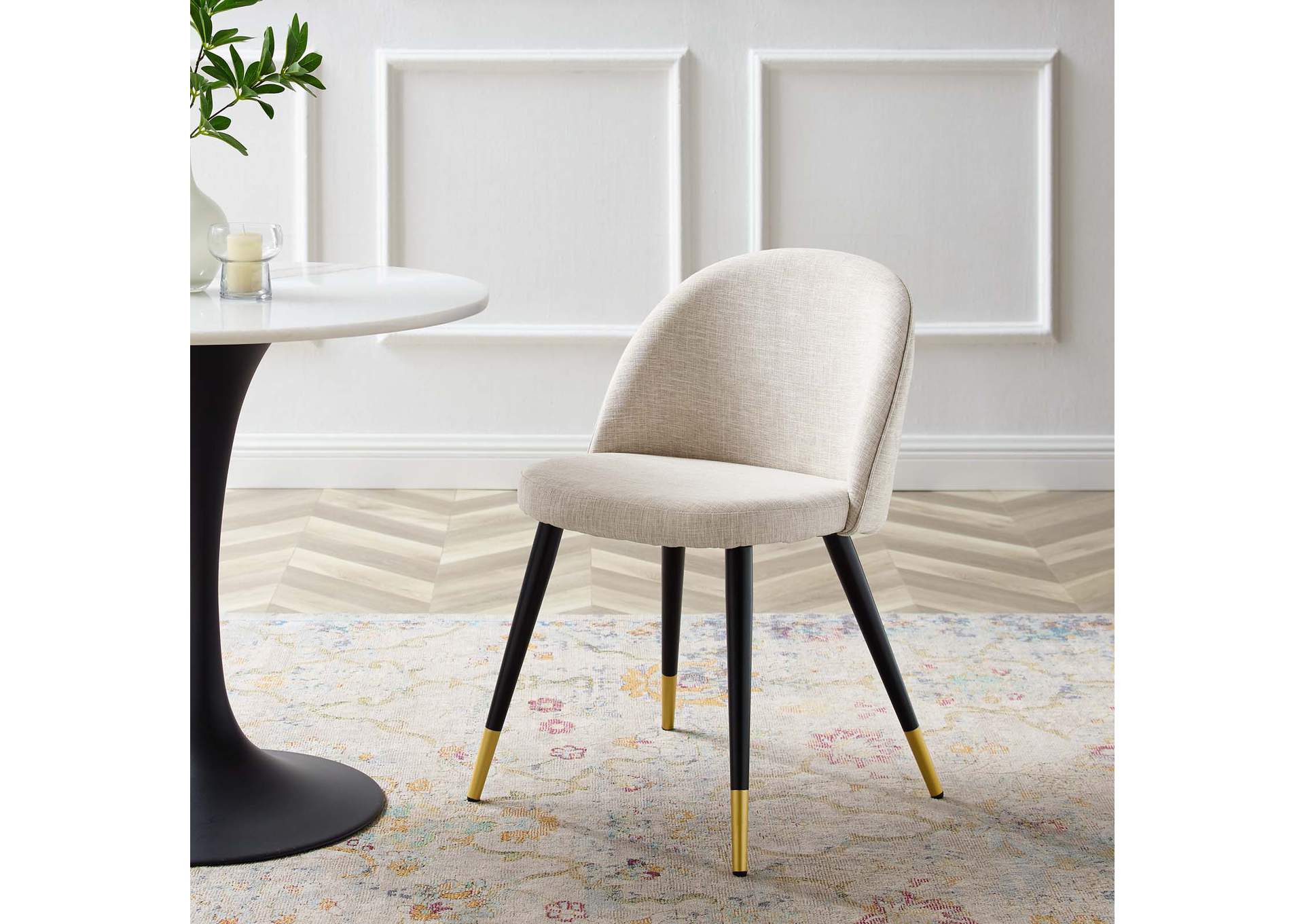 Cordial Upholstered Fabric Dining Chairs - Set of 2,Modway