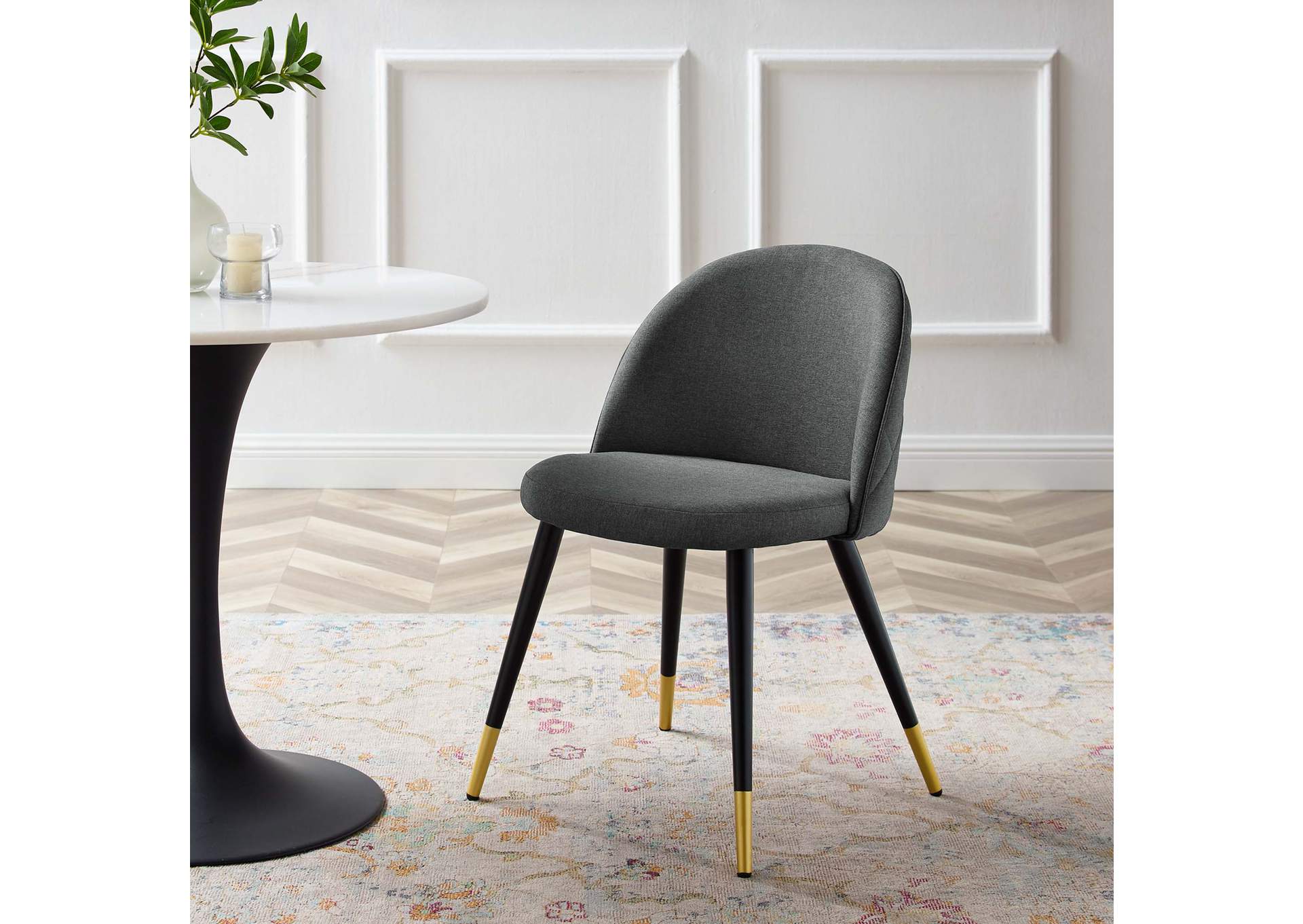 Cordial Upholstered Fabric Dining Chairs - Set of 2,Modway