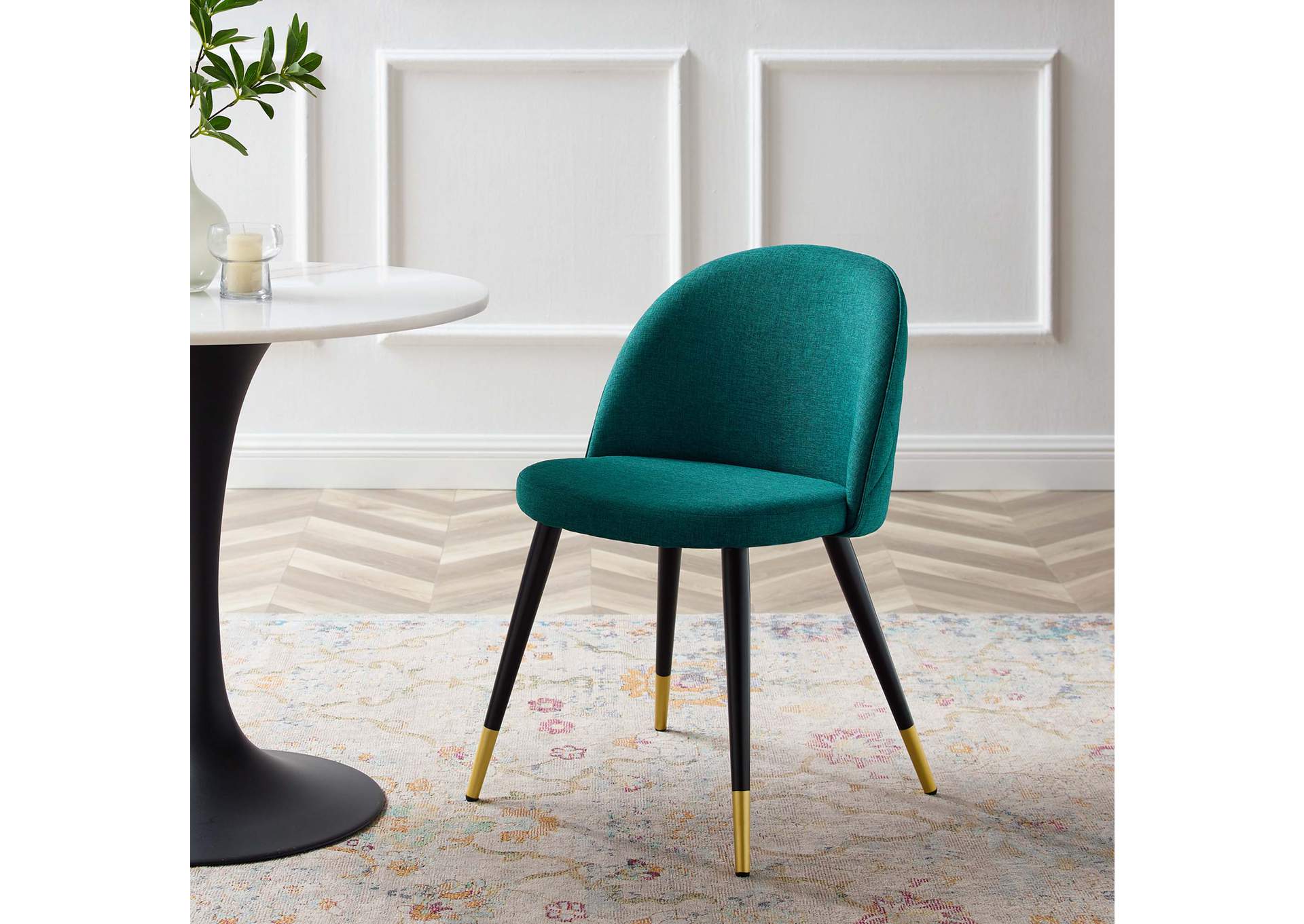 Cordial Upholstered Fabric Dining Chairs - Set of 2,Modway