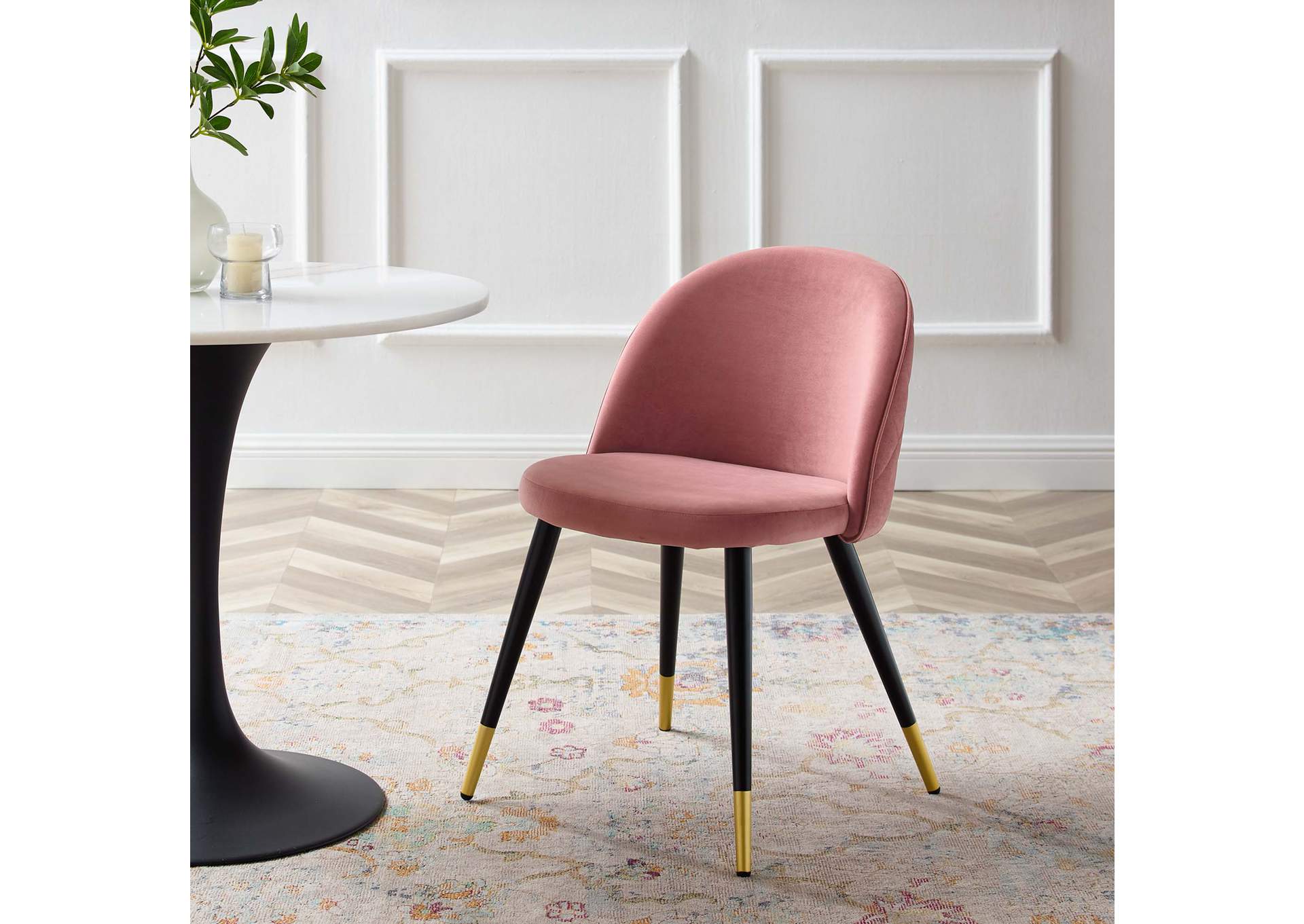 Cordial Performance Velvet Dining Chairs - Set of 2,Modway