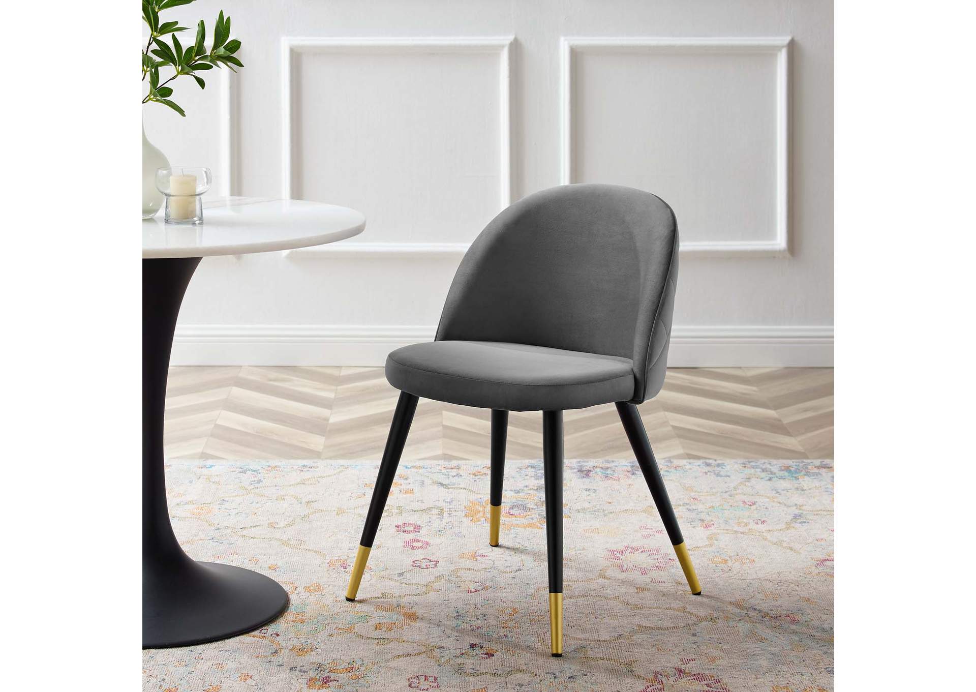 Cordial Performance Velvet Dining Chairs - Set of 2,Modway