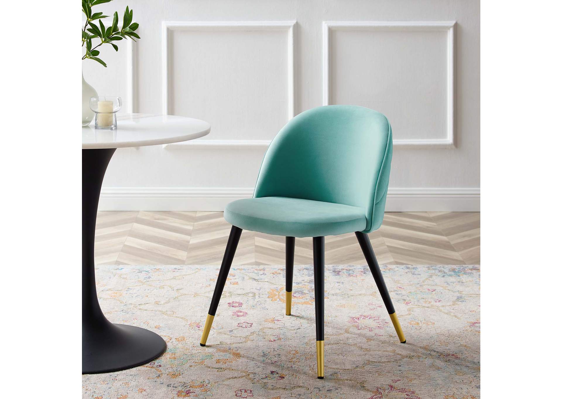 Cordial Performance Velvet Dining Chairs - Set of 2,Modway