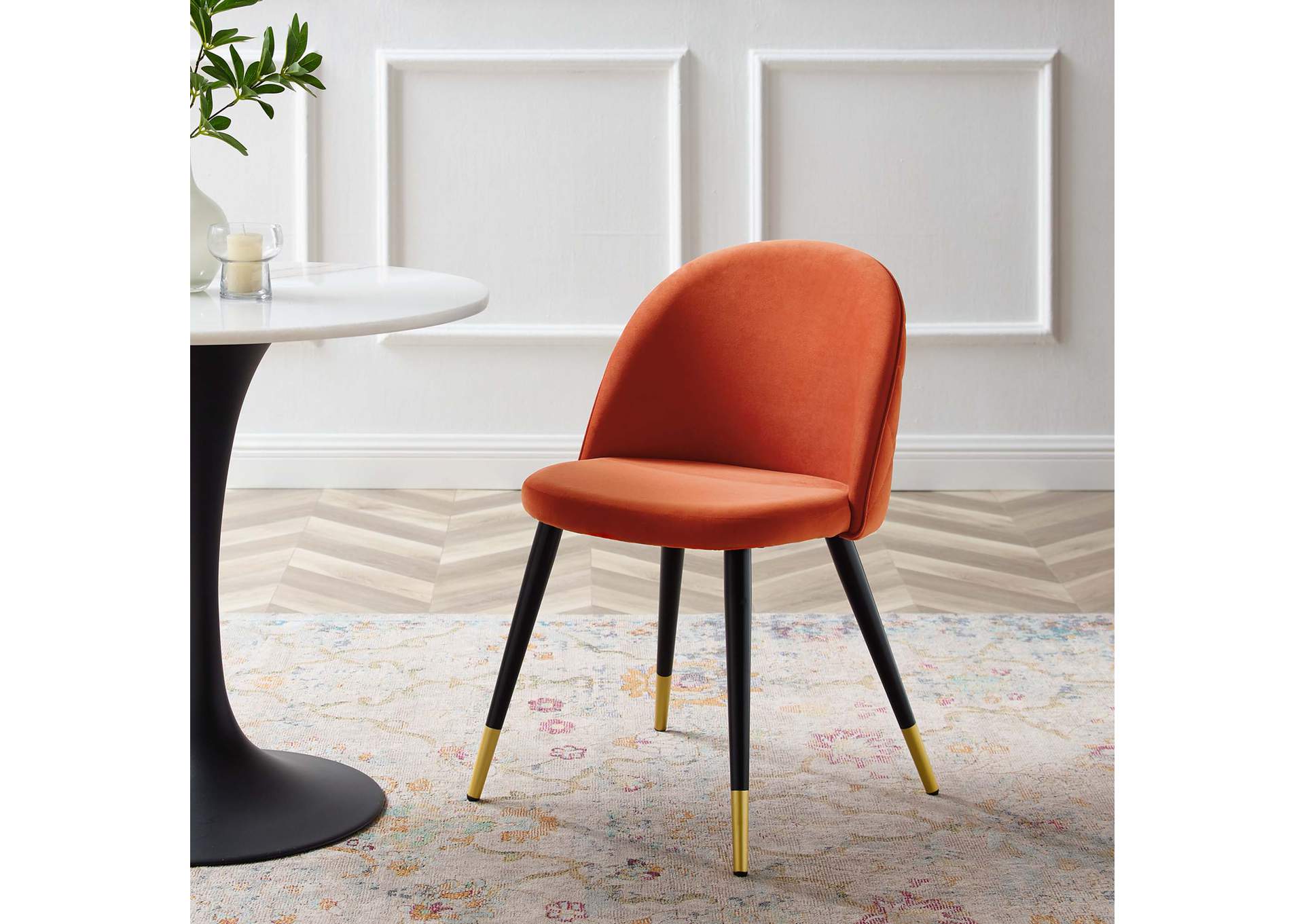 Cordial Performance Velvet Dining Chairs - Set of 2,Modway