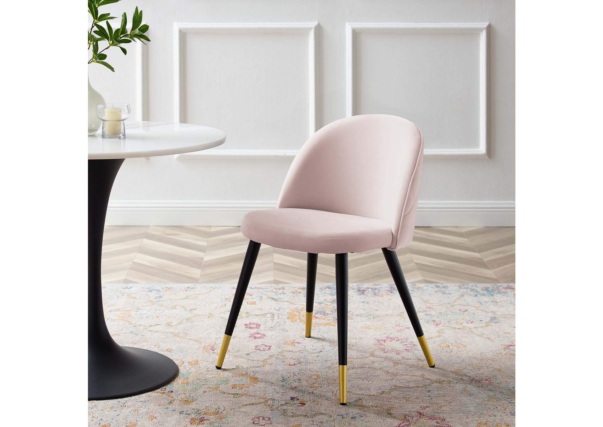 Cordial Performance Velvet Dining Chairs - Set of 2,Modway