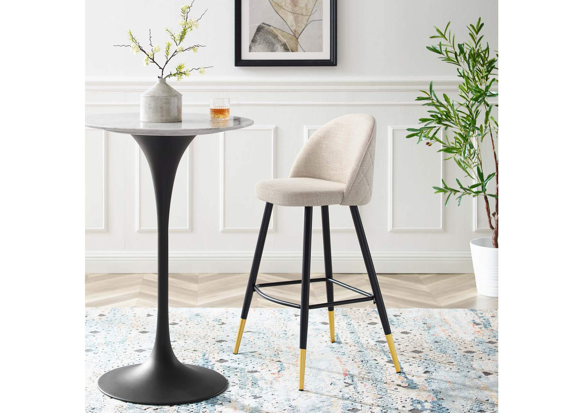 Cordial Fabric Bar Stools - Set of 2,Modway