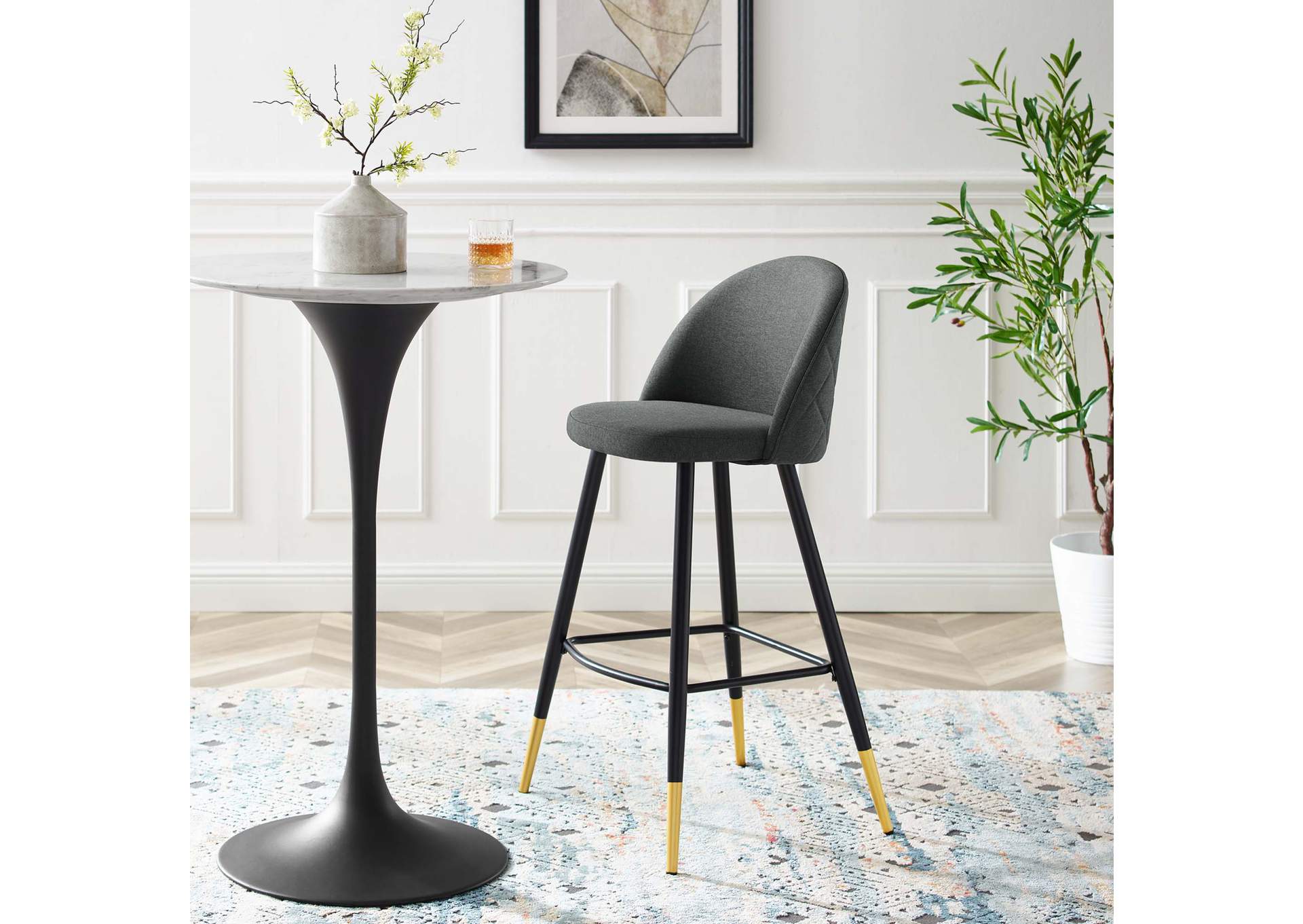Cordial Fabric Bar Stools - Set of 2,Modway