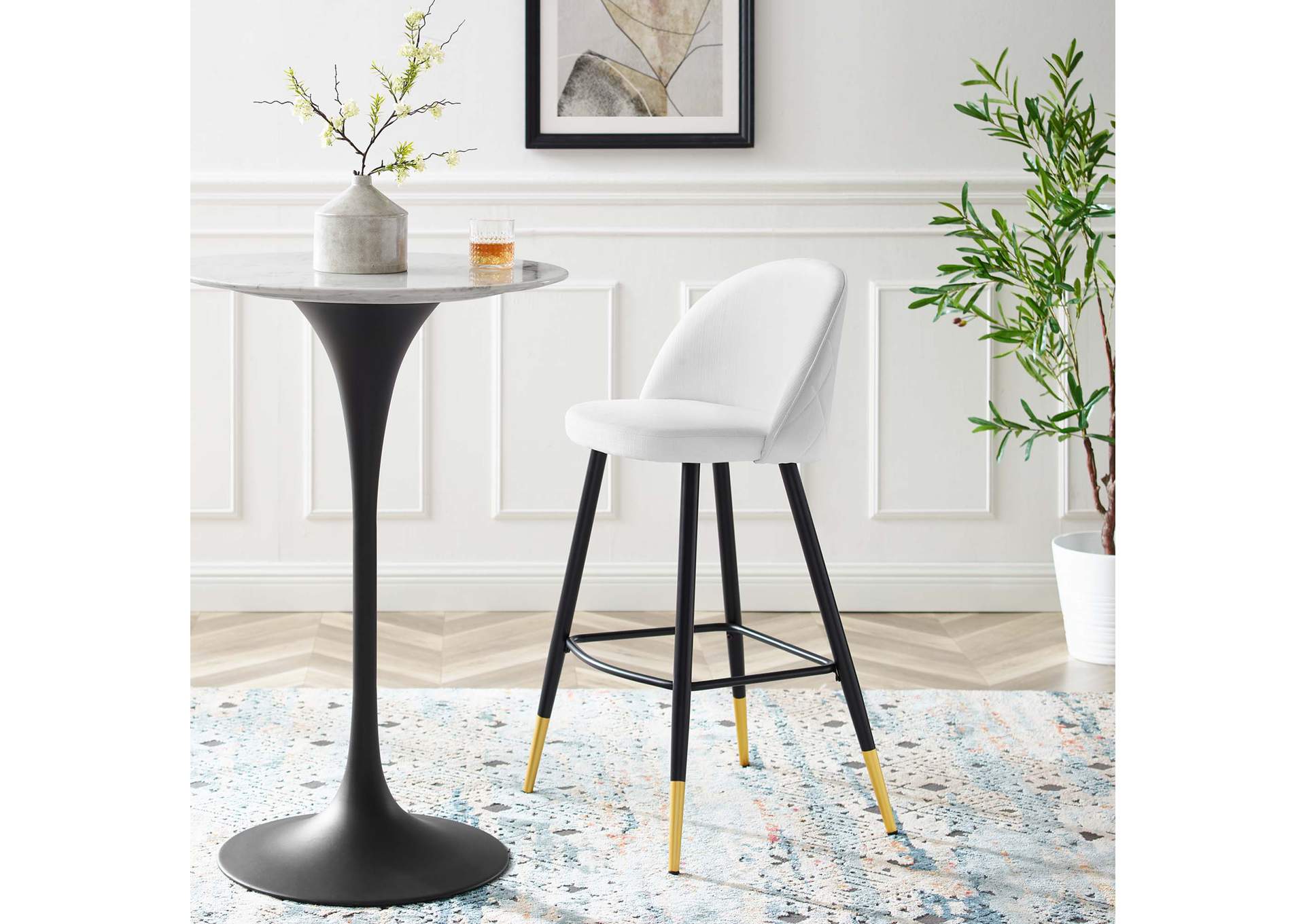 Cordial Fabric Bar Stools - Set of 2,Modway