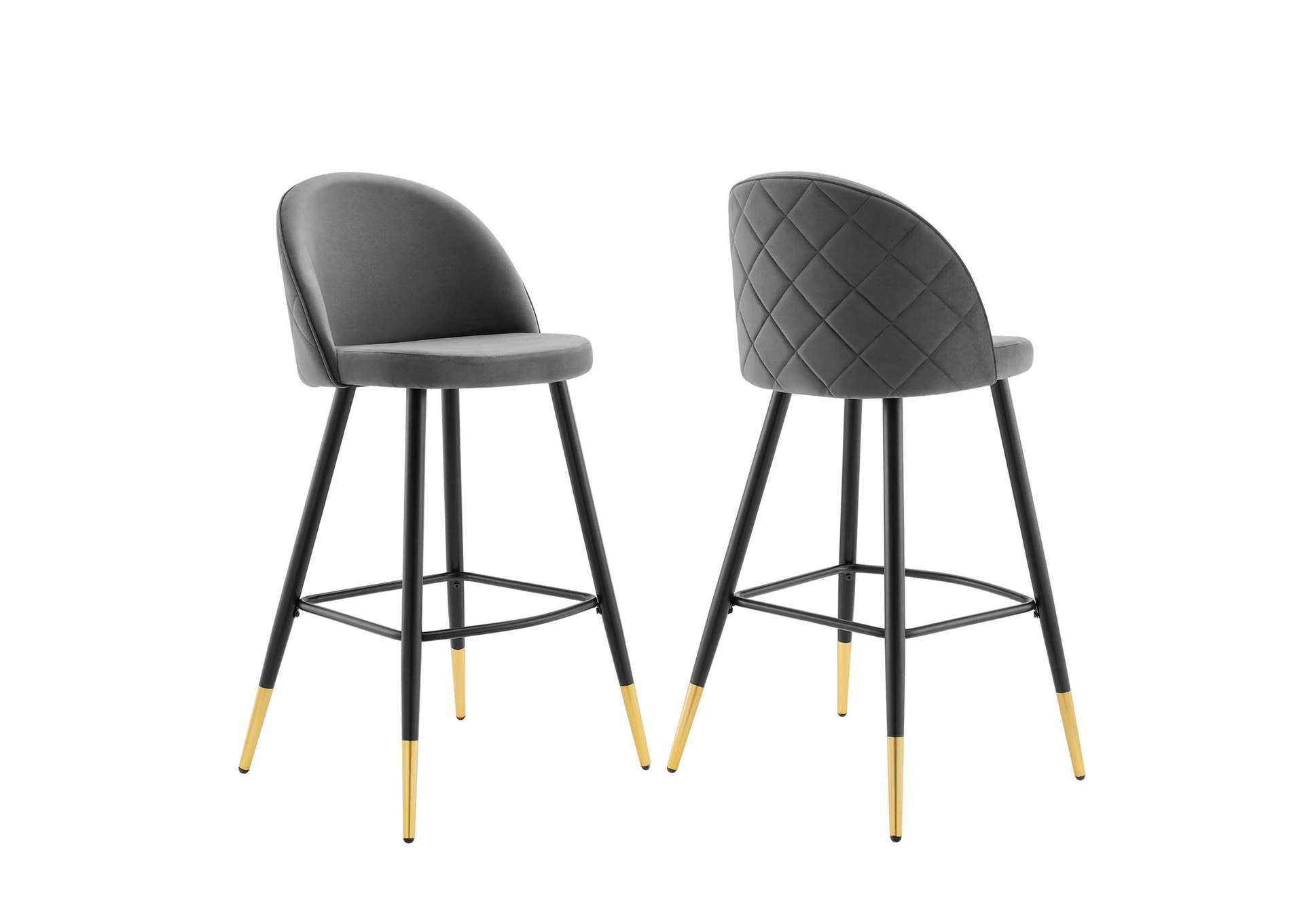 Cordial Performance Velvet Bar Stools - Set of 2,Modway