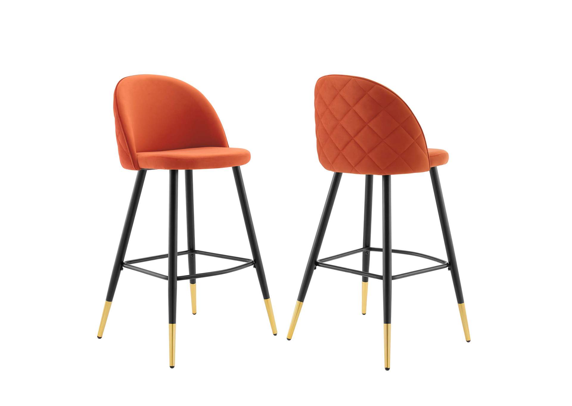 Cordial Performance Velvet Bar Stools - Set of 2,Modway
