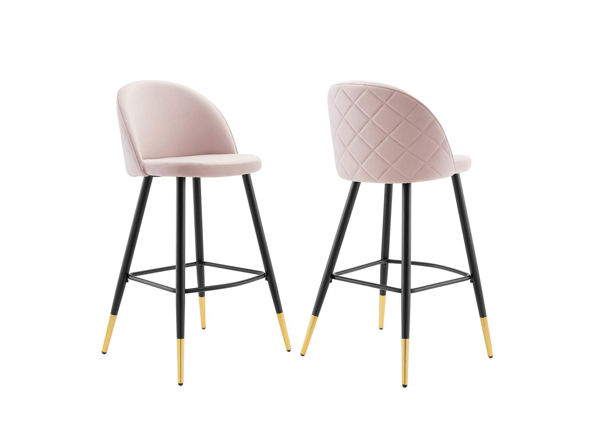 Cordial Performance Velvet Bar Stools - Set of 2,Modway