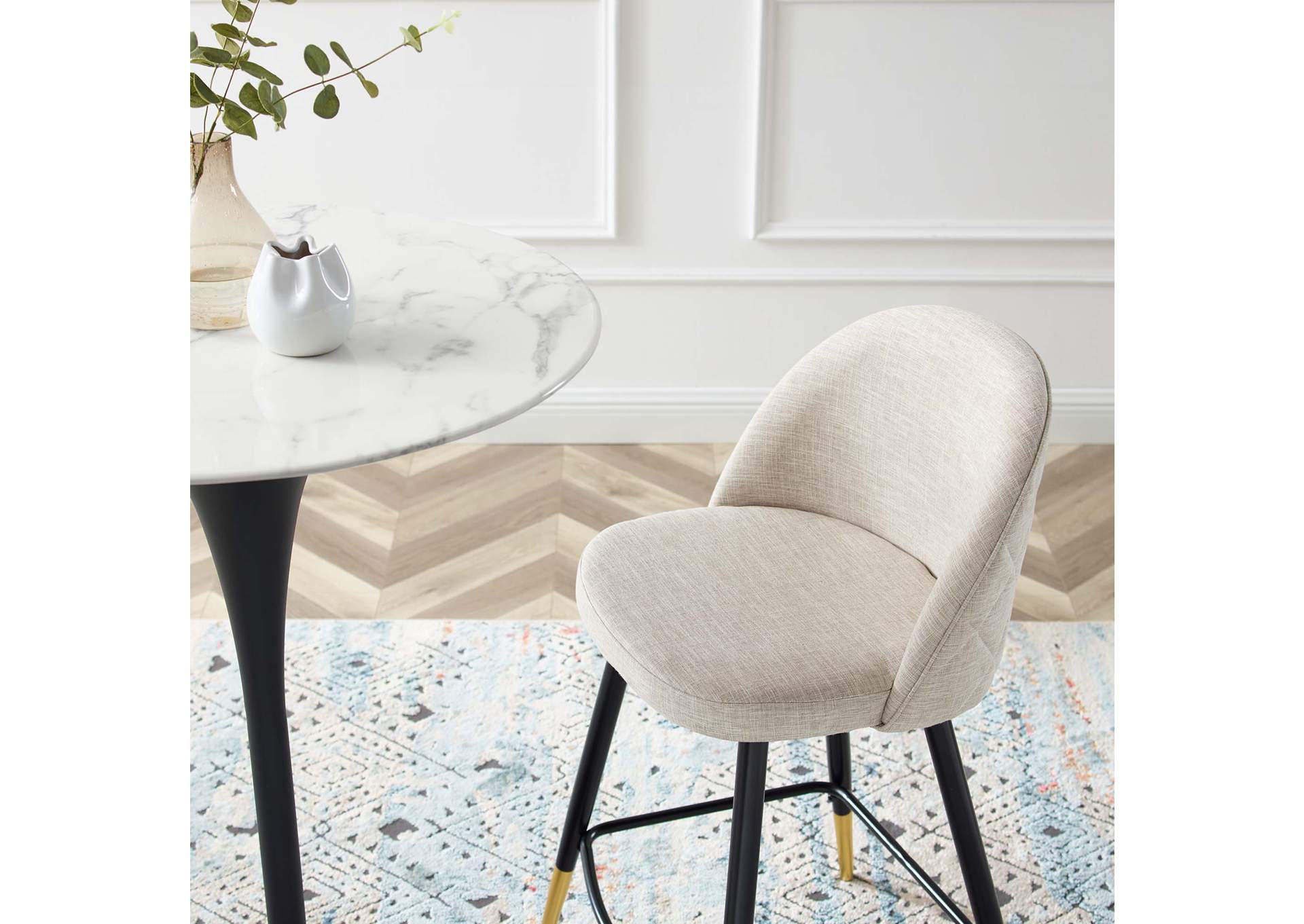 Cordial Fabric Counter Stools - Set of 2,Modway