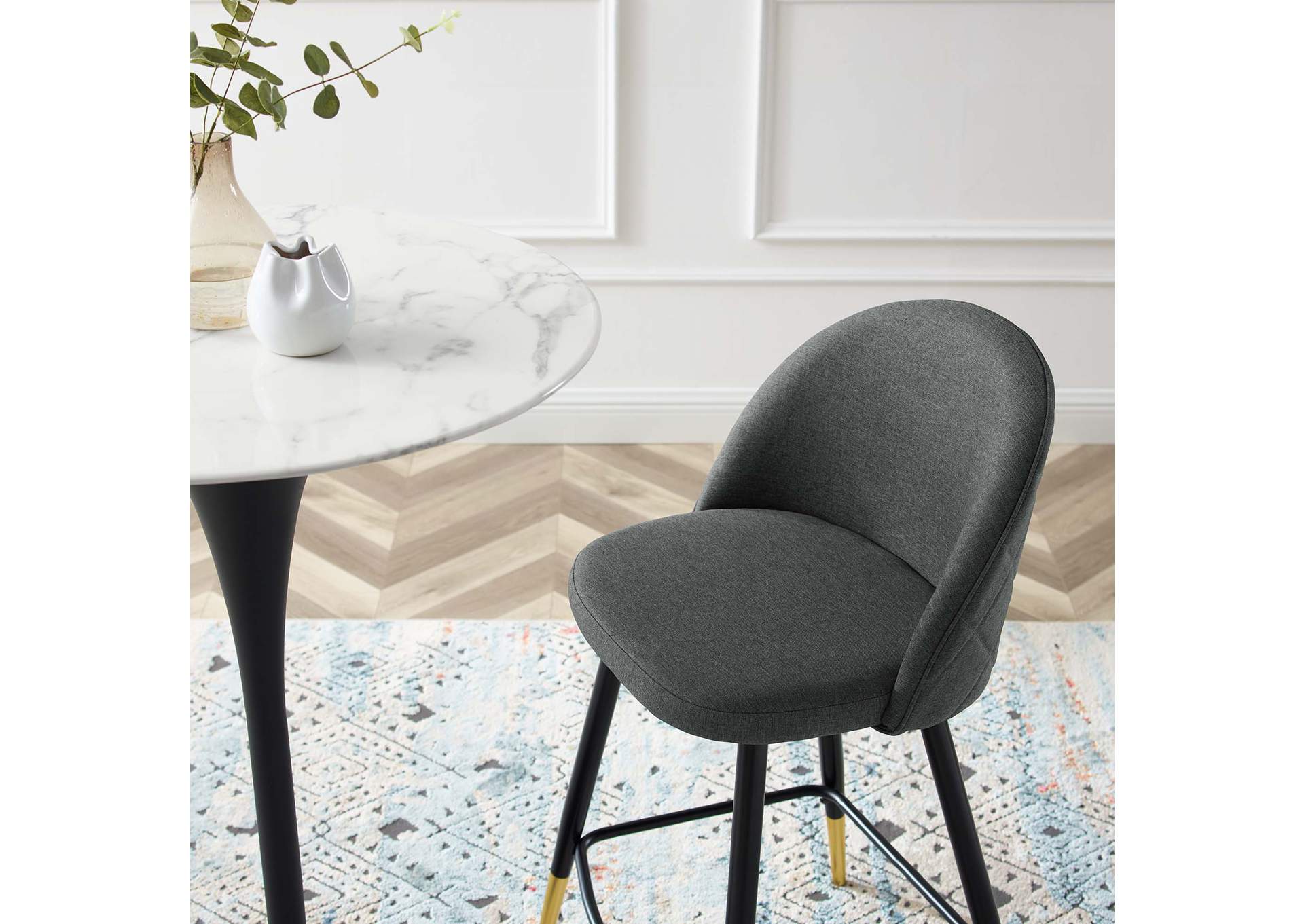 Cordial Fabric Counter Stools - Set of 2,Modway