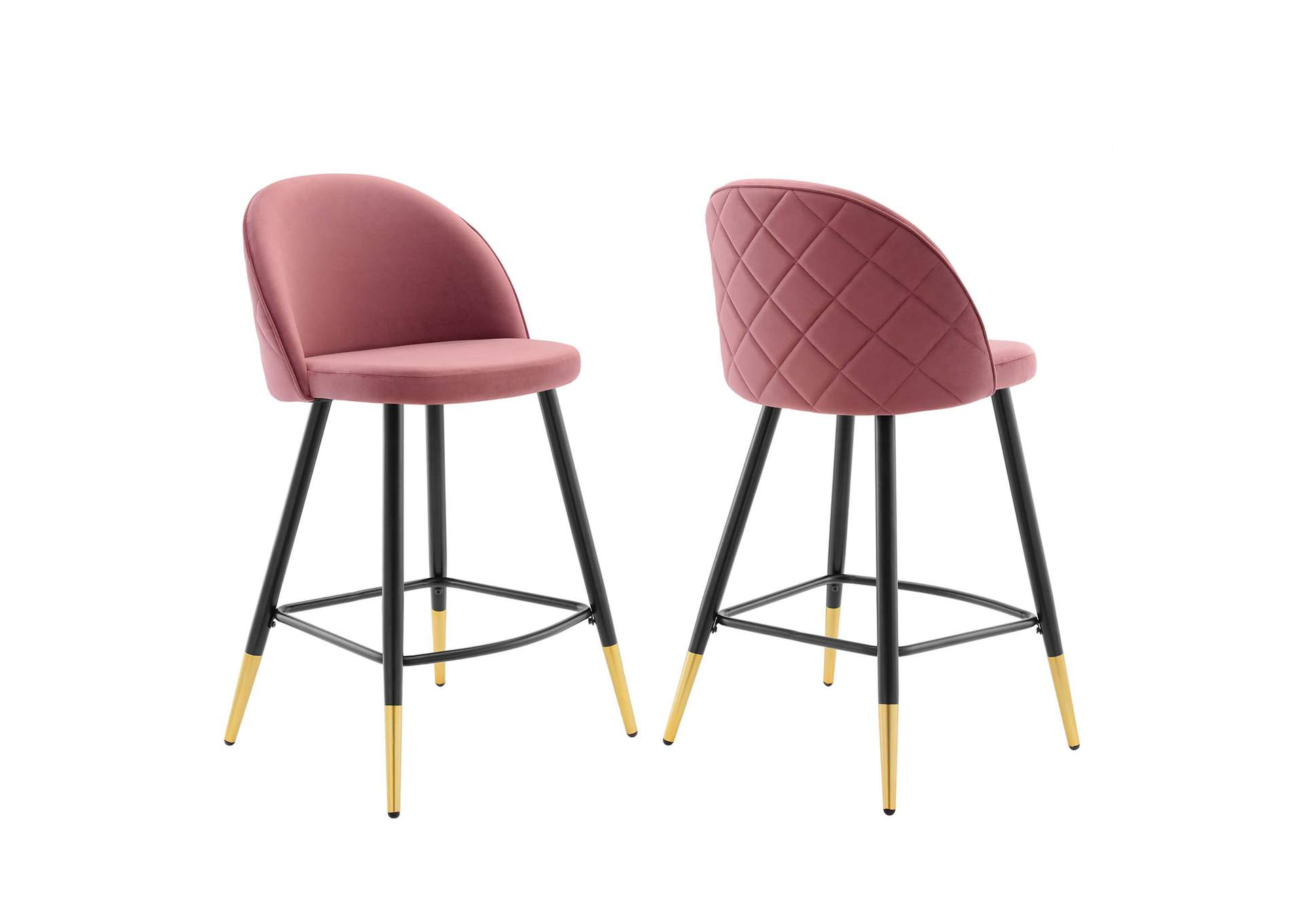 Cordial Performance Velvet Counter Stools - Set of 2,Modway