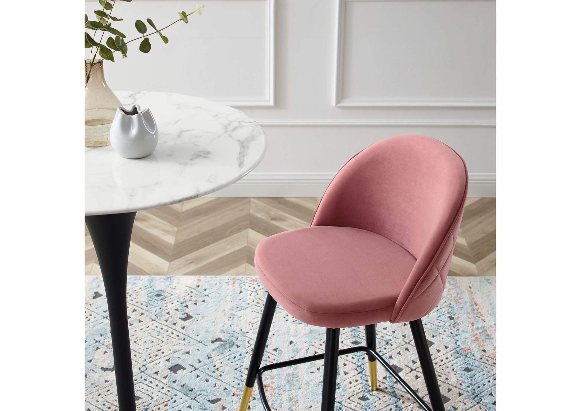 Cordial Performance Velvet Counter Stools - Set of 2,Modway