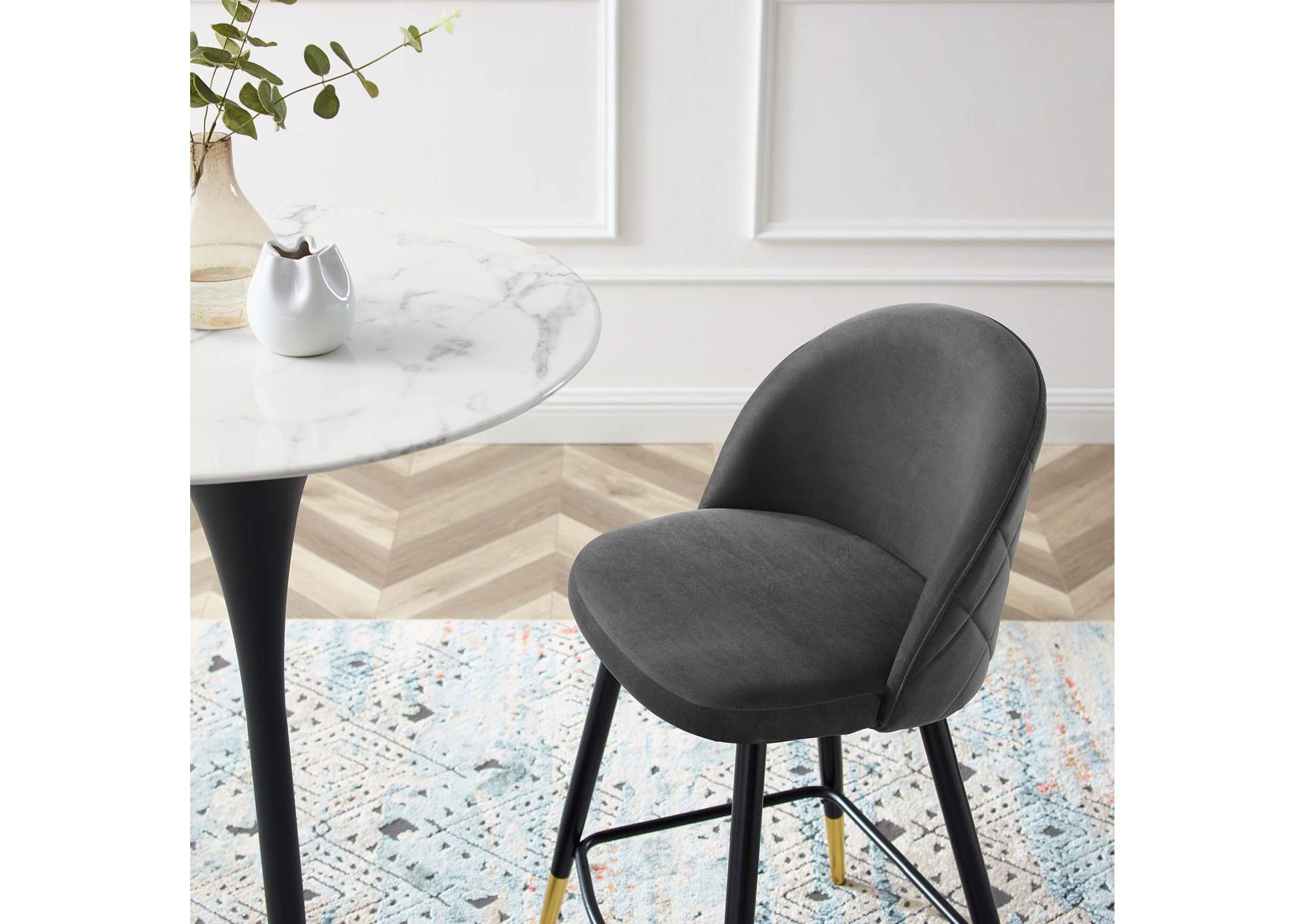 Cordial Performance Velvet Counter Stools - Set of 2,Modway