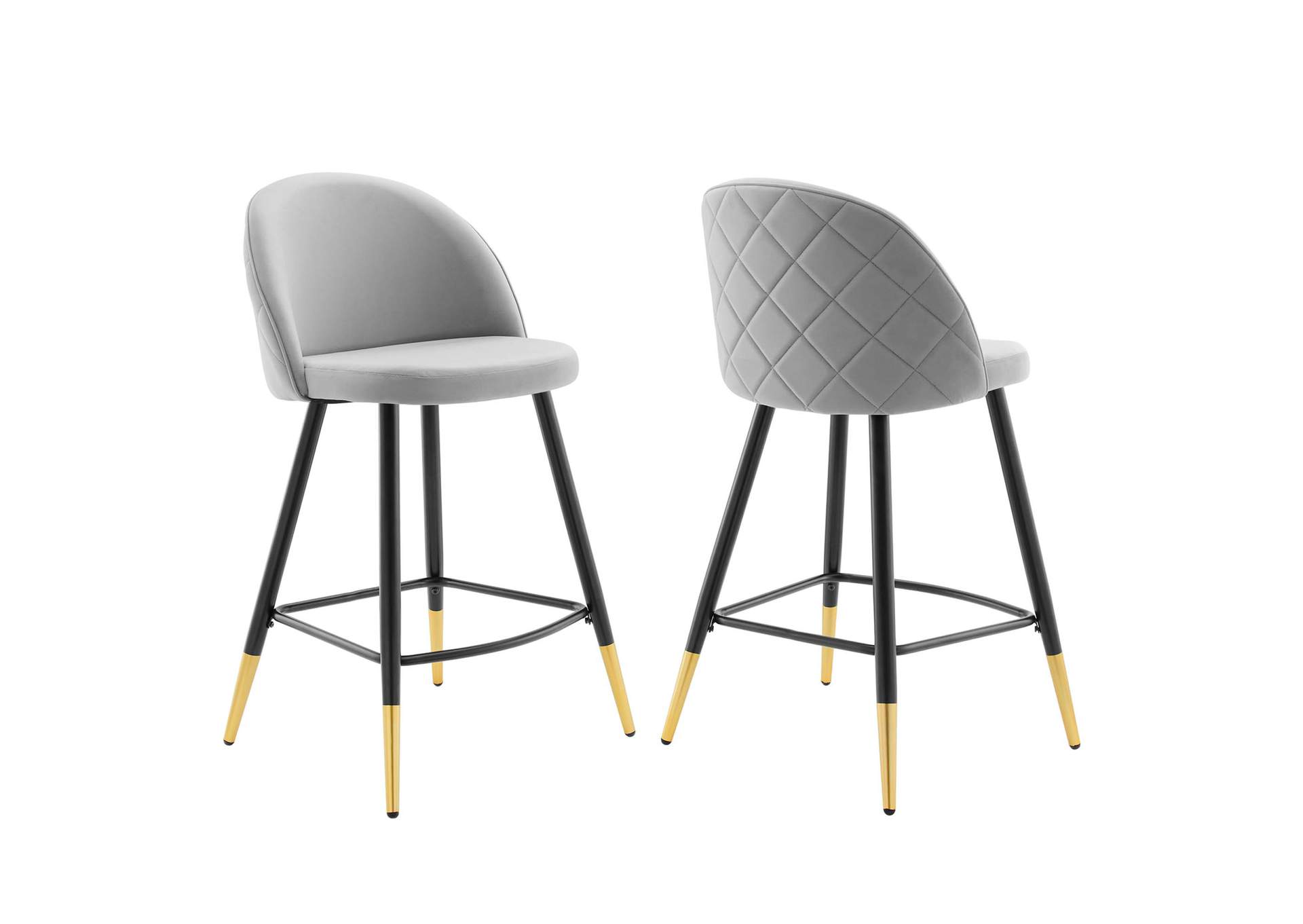 Cordial Performance Velvet Counter Stools - Set of 2,Modway