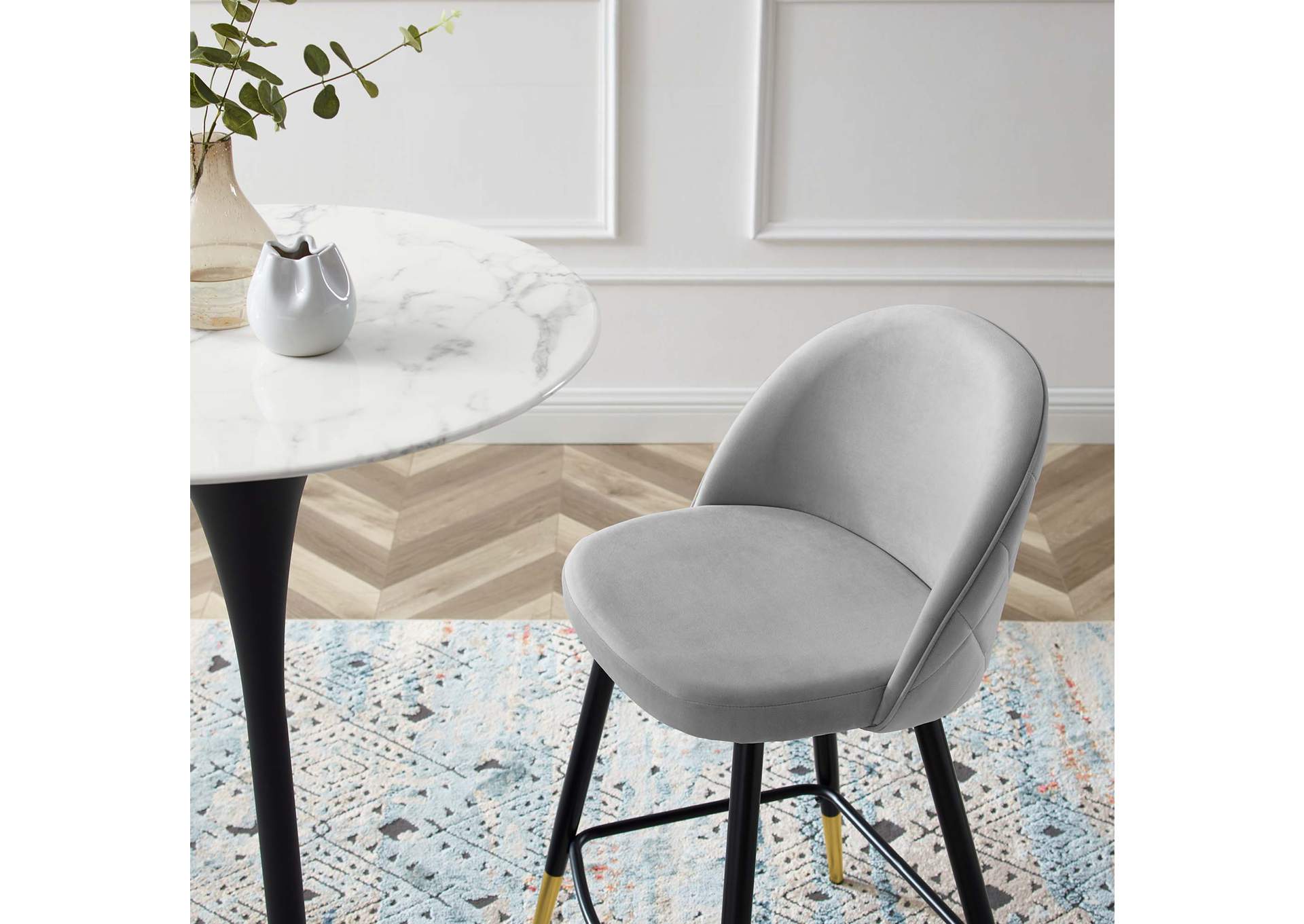 Cordial Performance Velvet Counter Stools - Set of 2,Modway