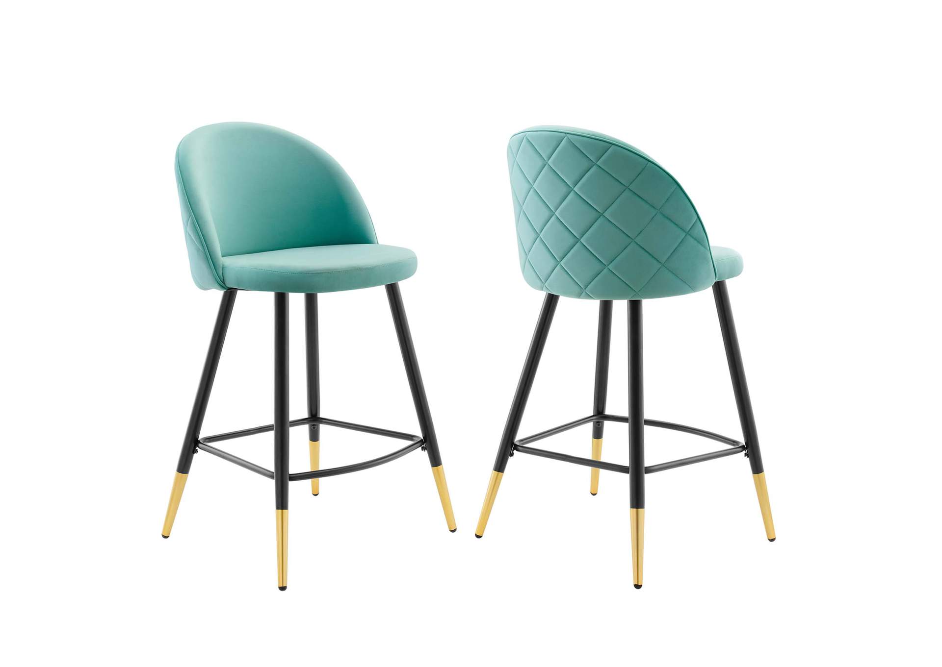 Cordial Performance Velvet Counter Stools - Set of 2,Modway