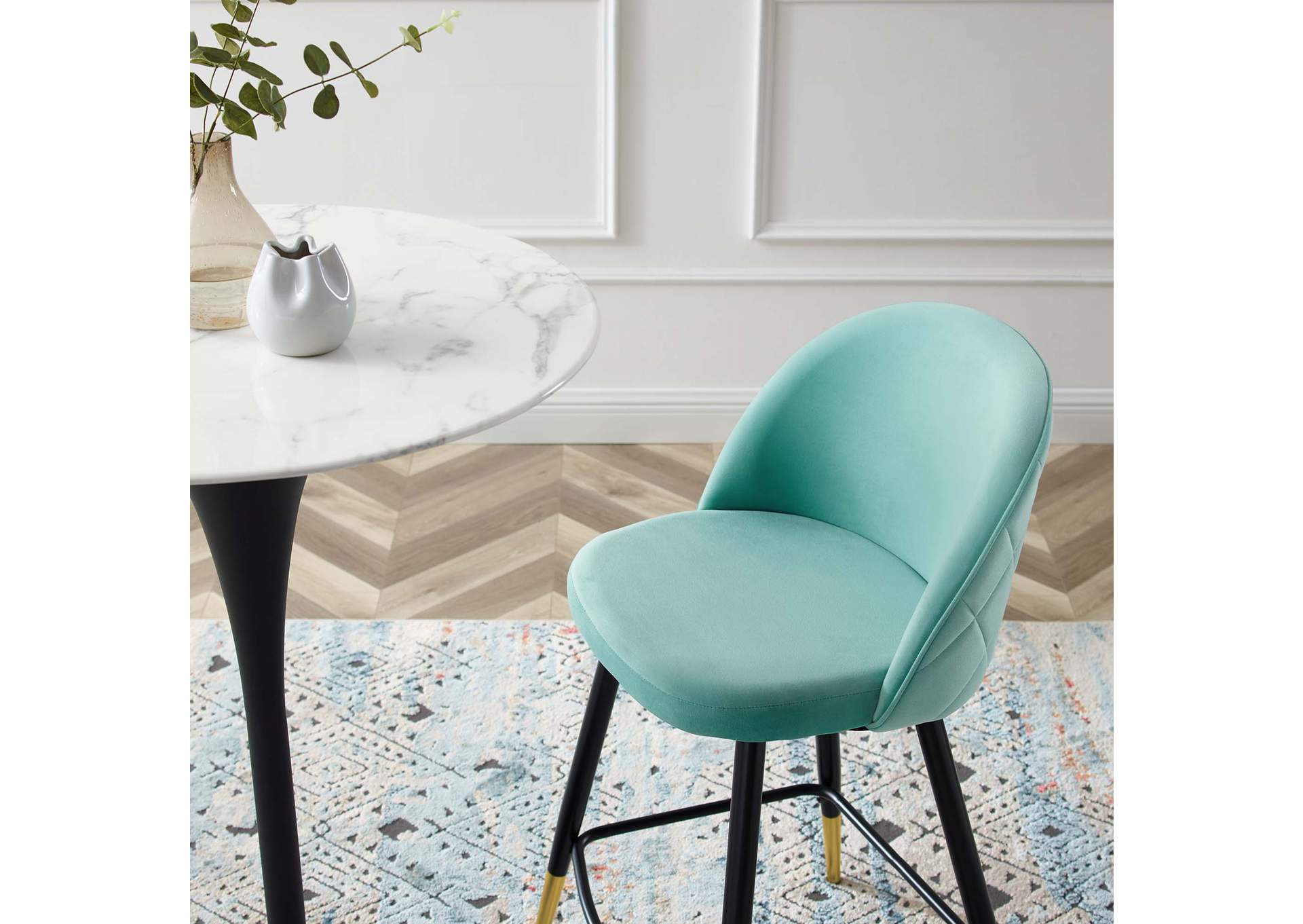 Cordial Performance Velvet Counter Stools - Set of 2,Modway