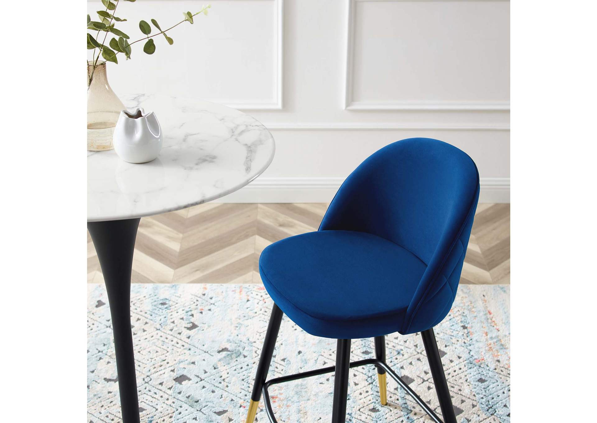 Cordial Performance Velvet Counter Stools - Set of 2,Modway