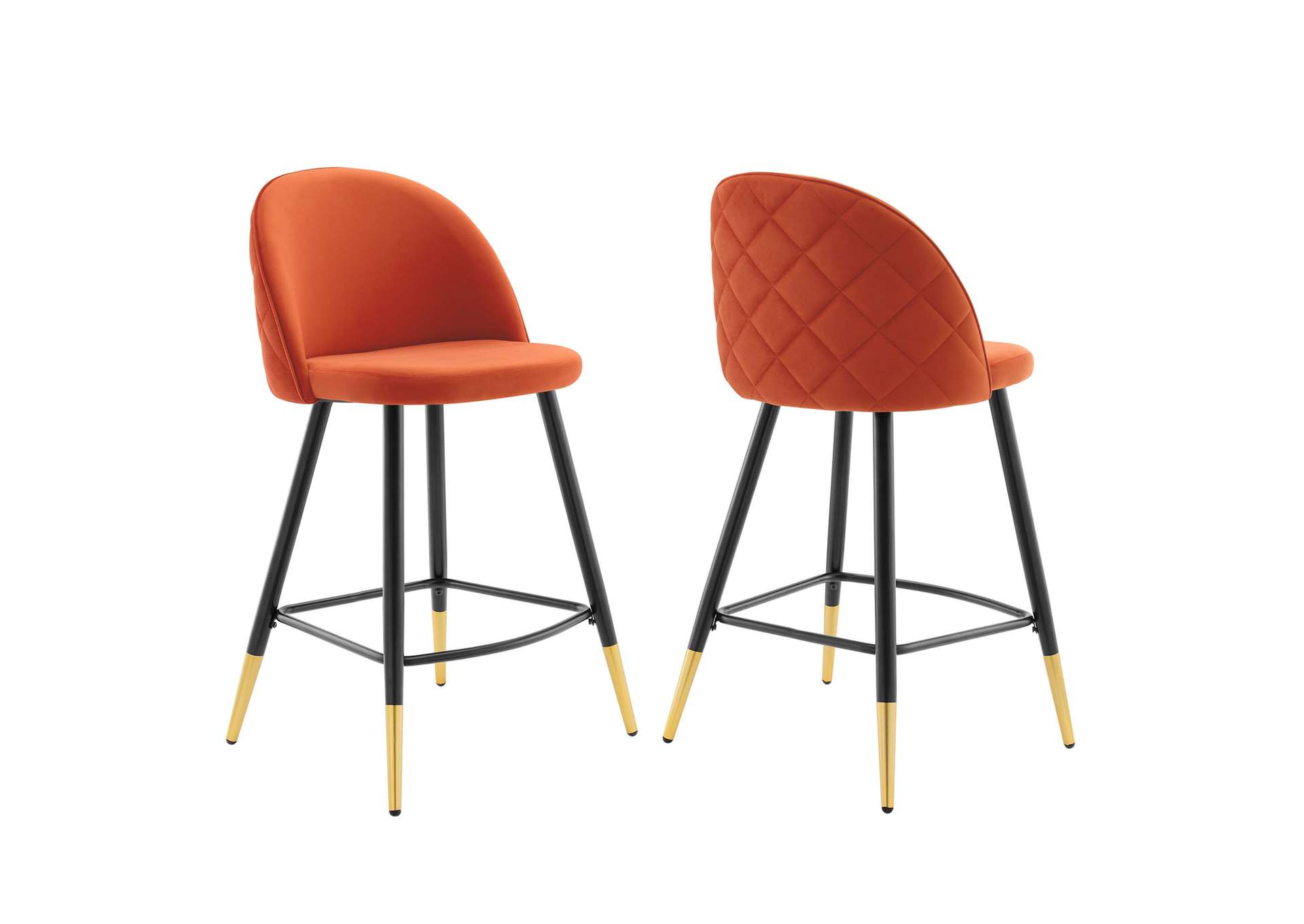 Cordial Performance Velvet Counter Stools - Set of 2,Modway