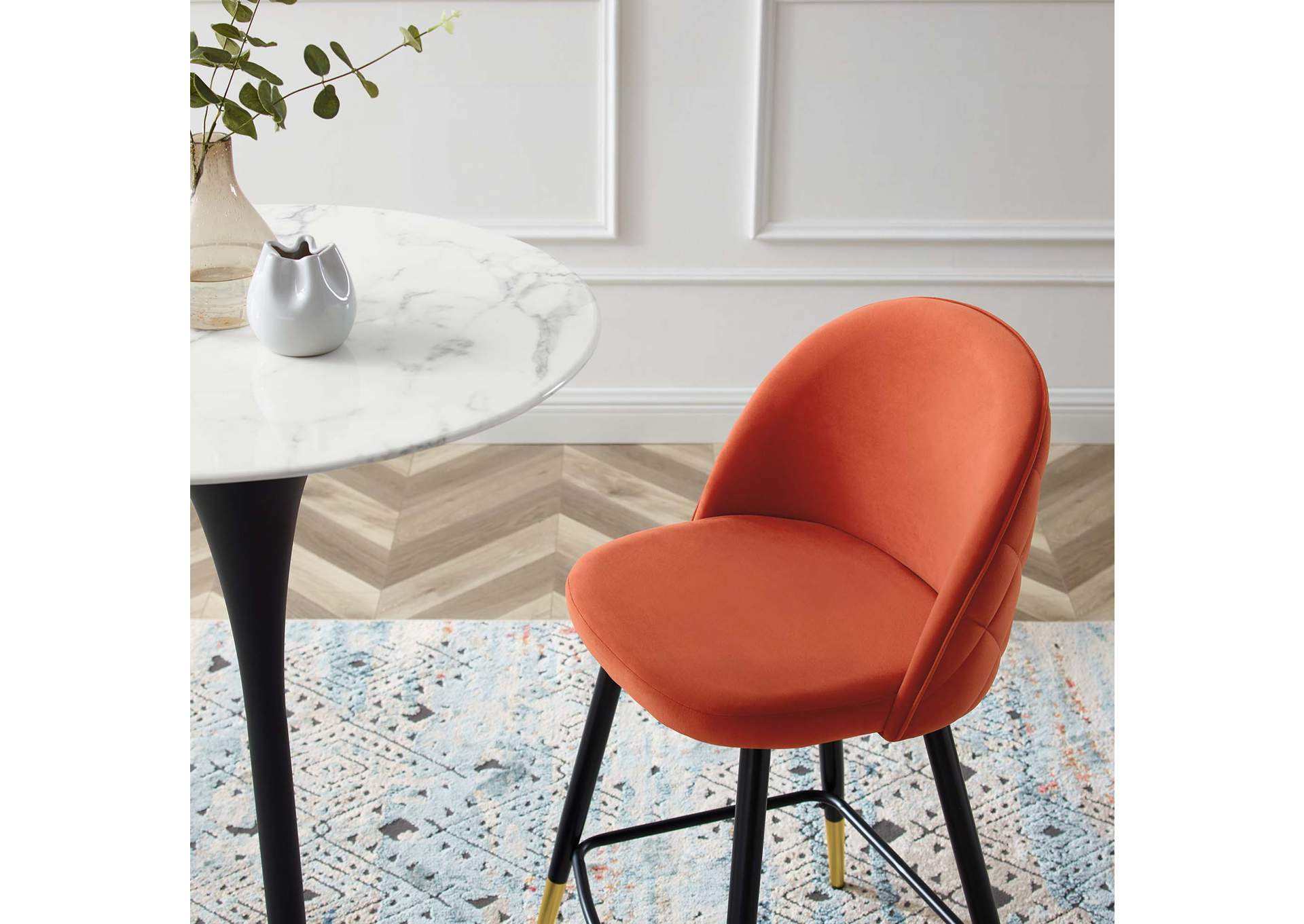 Cordial Performance Velvet Counter Stools - Set of 2,Modway