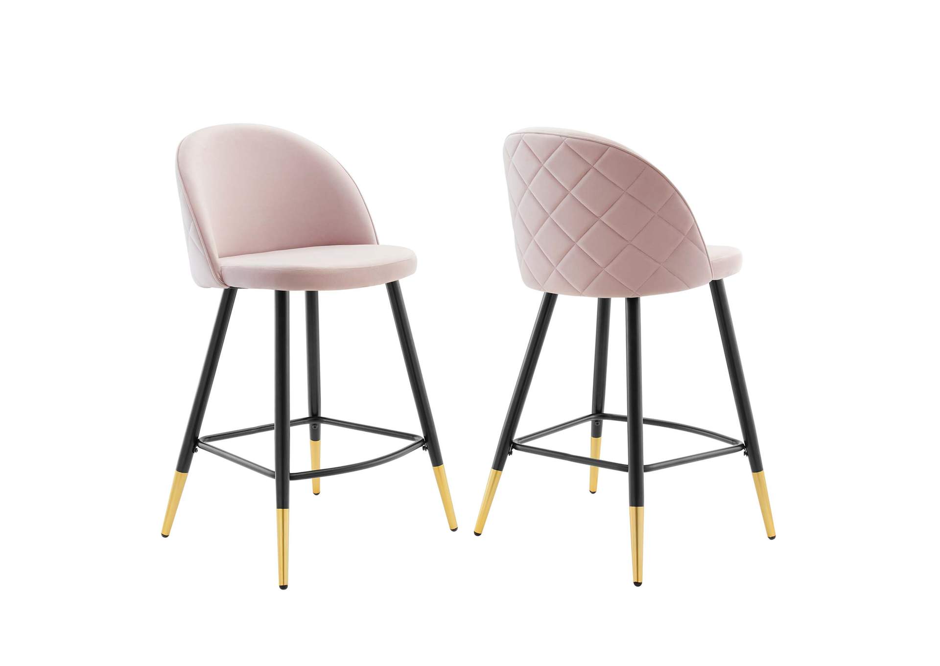 Cordial Performance Velvet Counter Stools - Set of 2,Modway
