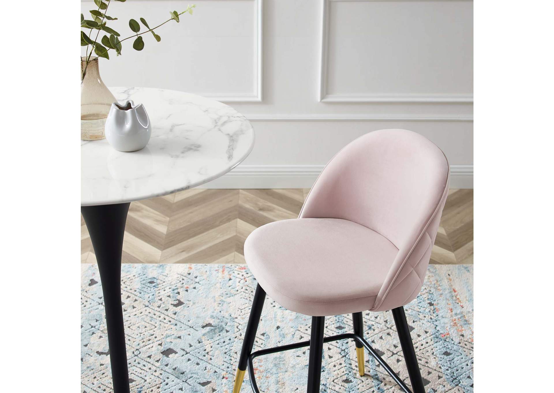 Cordial Performance Velvet Counter Stools - Set of 2,Modway