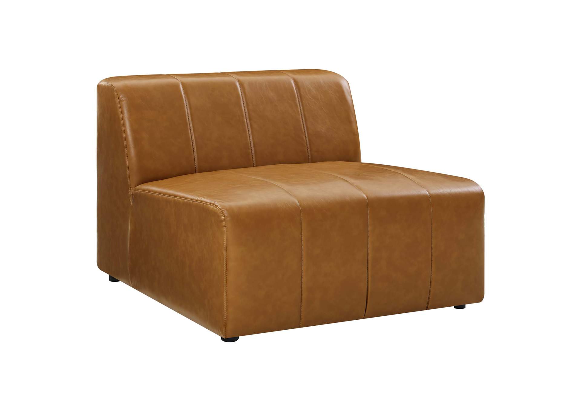 Tan Bartlett Vegan Leather 6-Piece Sectional Sofa,Modway