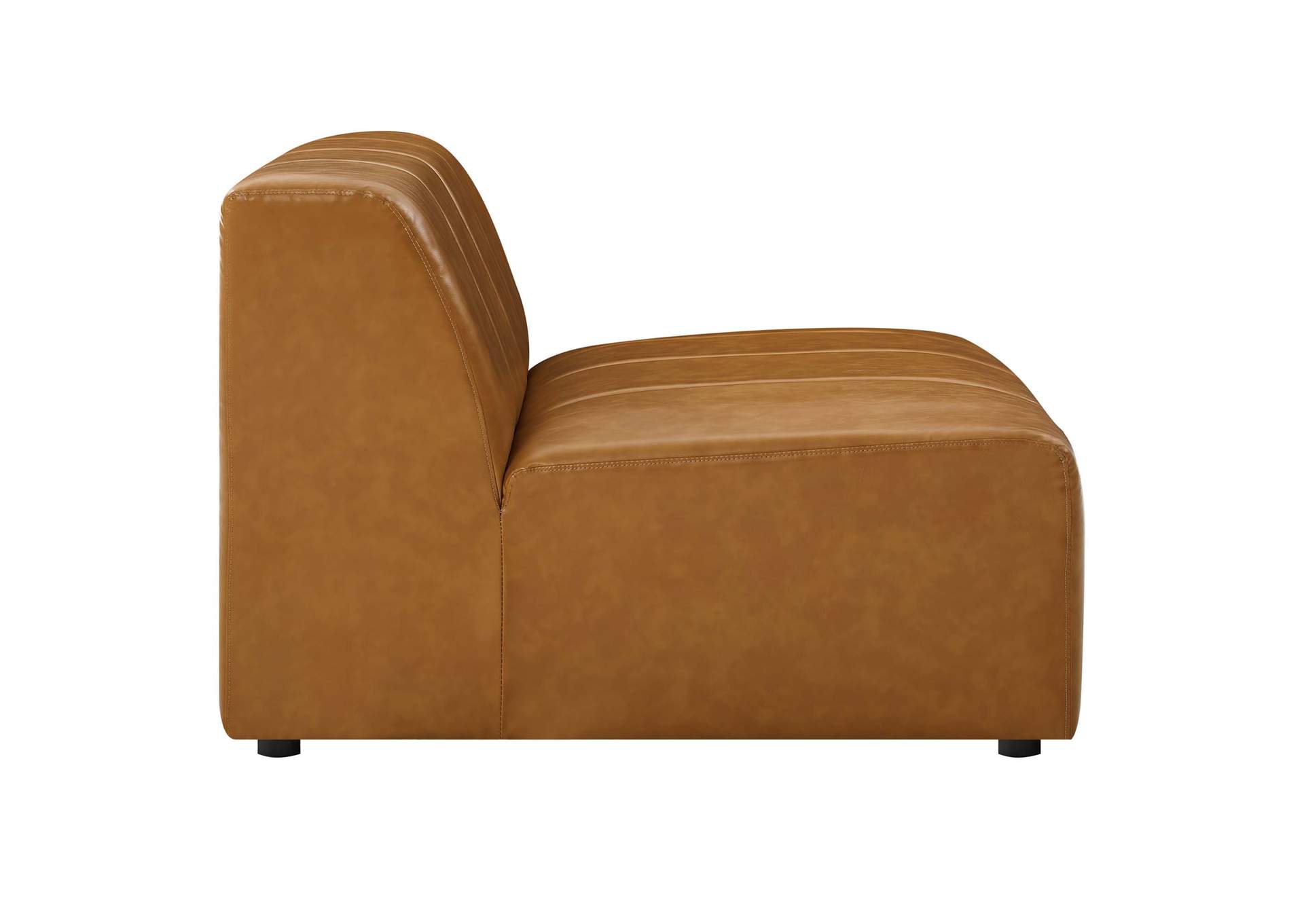 Tan Bartlett Vegan Leather 6-Piece Sectional Sofa,Modway