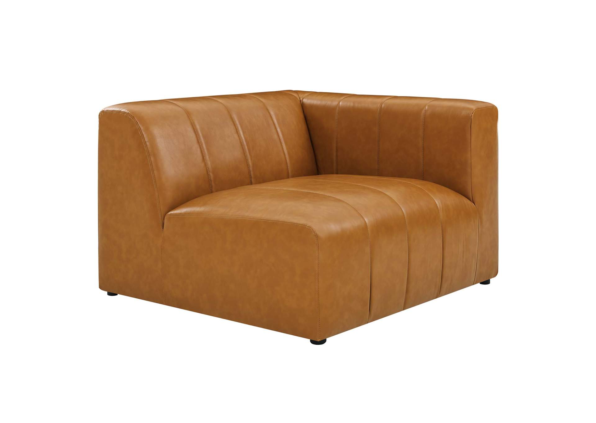 Tan Bartlett Vegan Leather 8-Piece Sectional Sofa,Modway