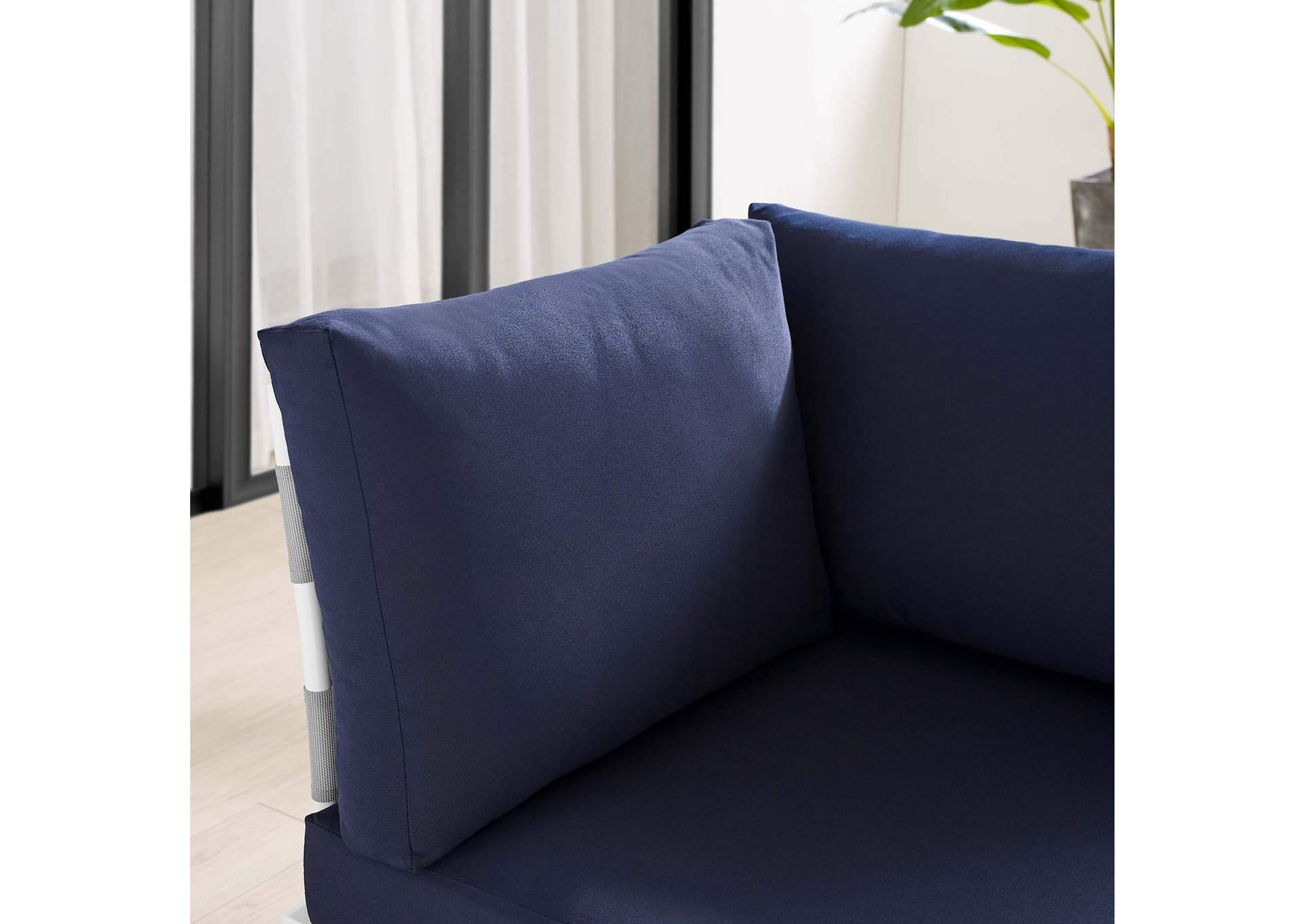 Gray Navy Harmony Sunbrella,Modway