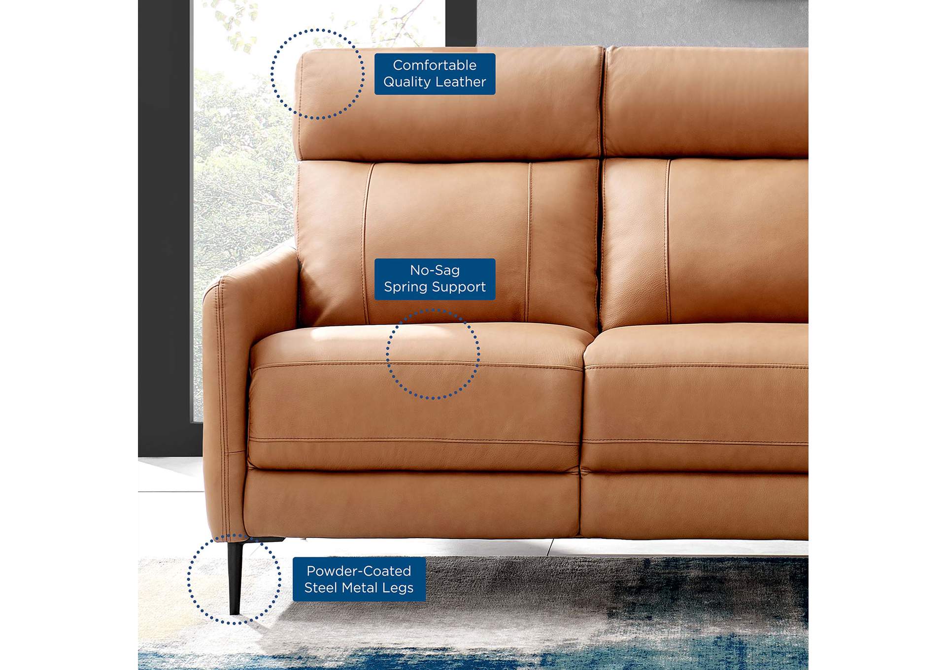 Huxley Leather Sofa,Modway