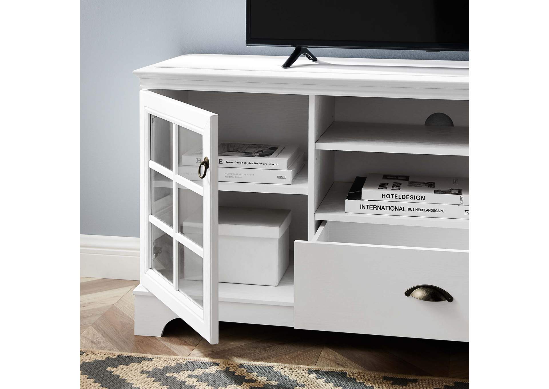 White Pacific 59" TV Stand,Modway