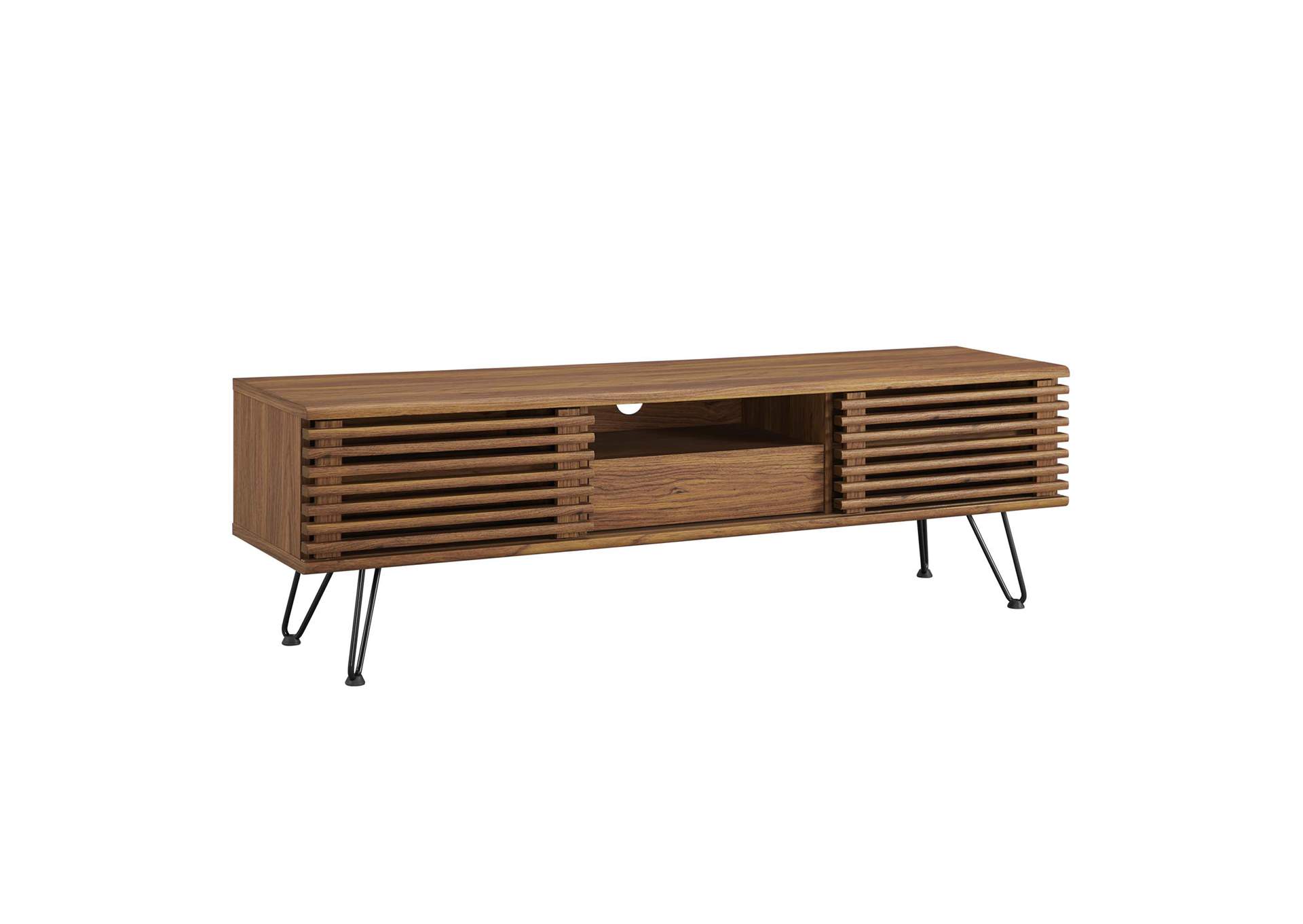 Walnut Render 59" Media Console TV Stand,Modway