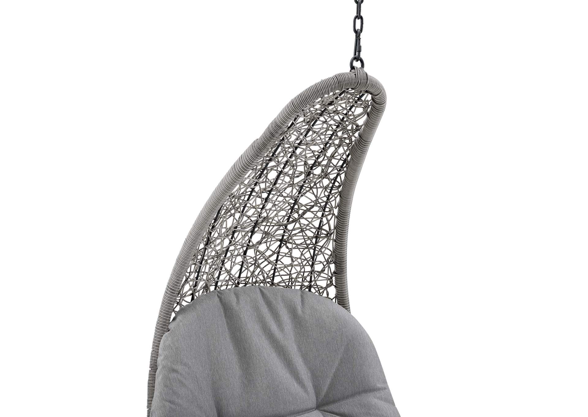 Light Gray Gray Landscape Outdoor Patio Hanging Chaise Lounge Outdoor Patio Swing Chair,Modway