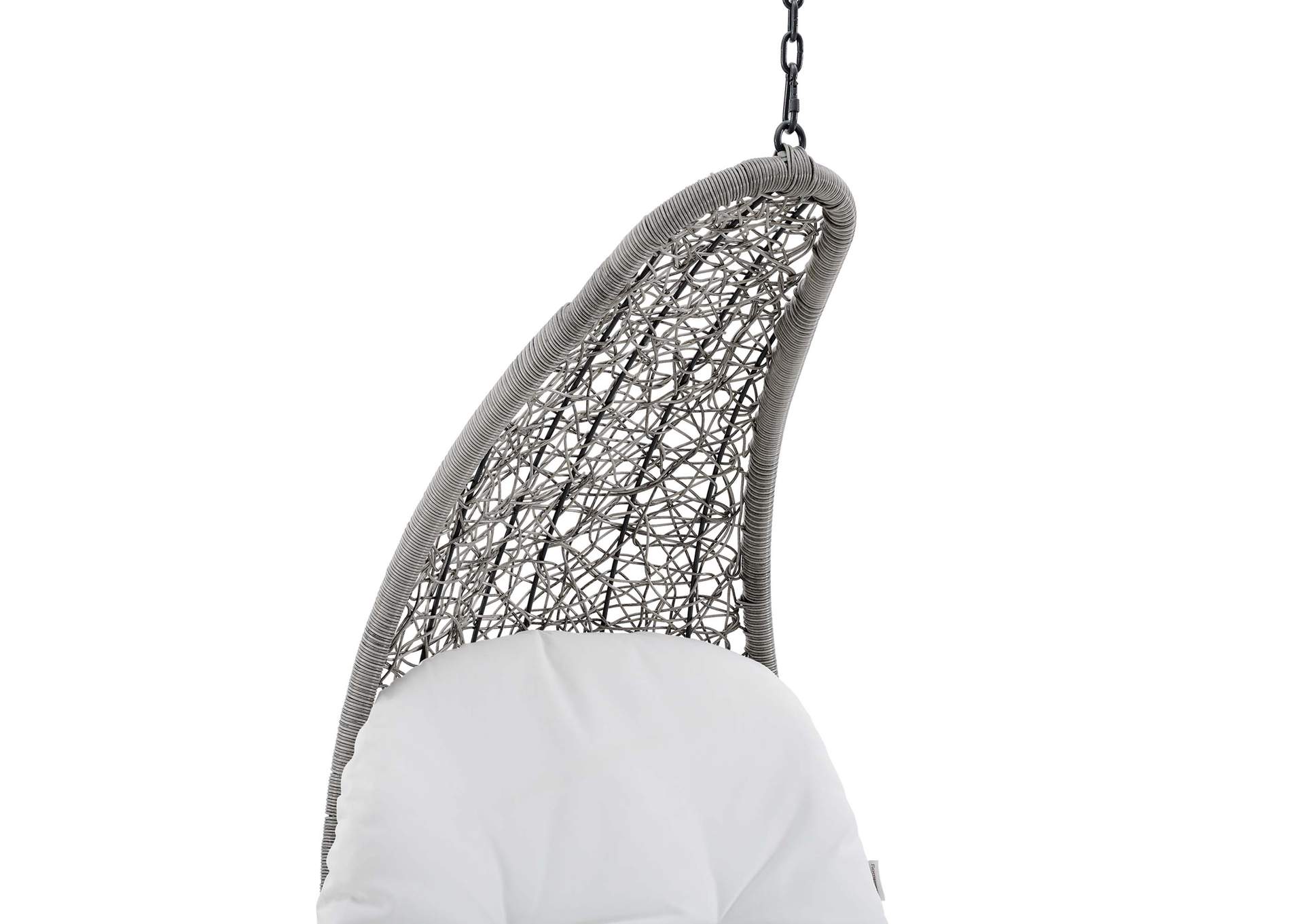 Light Gray White Landscape Outdoor Patio Hanging Chaise Lounge Outdoor Patio Swing Chair,Modway