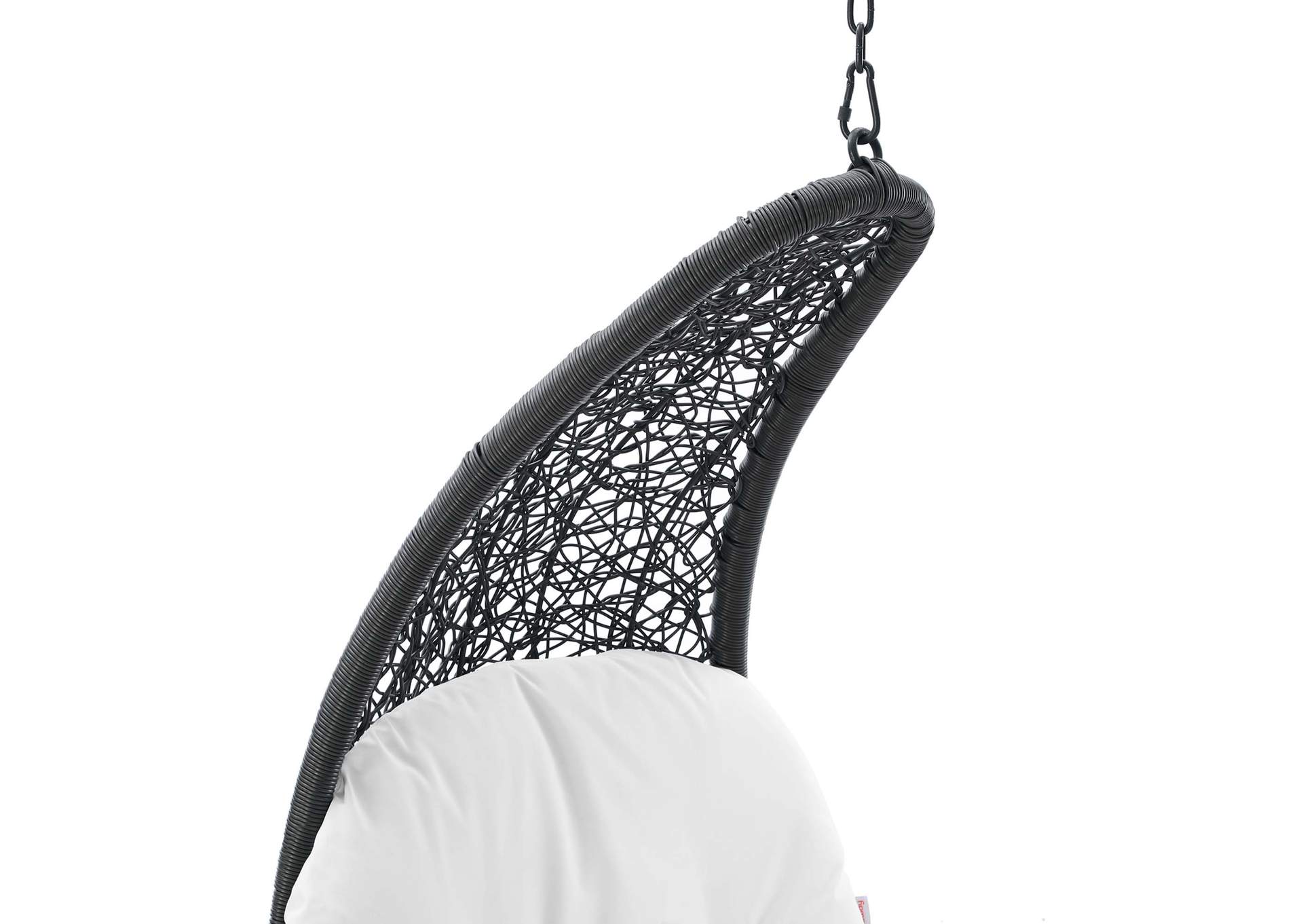 Light Gray White Landscape Outdoor Patio Hanging Chaise Lounge Outdoor Patio Swing Chair,Modway