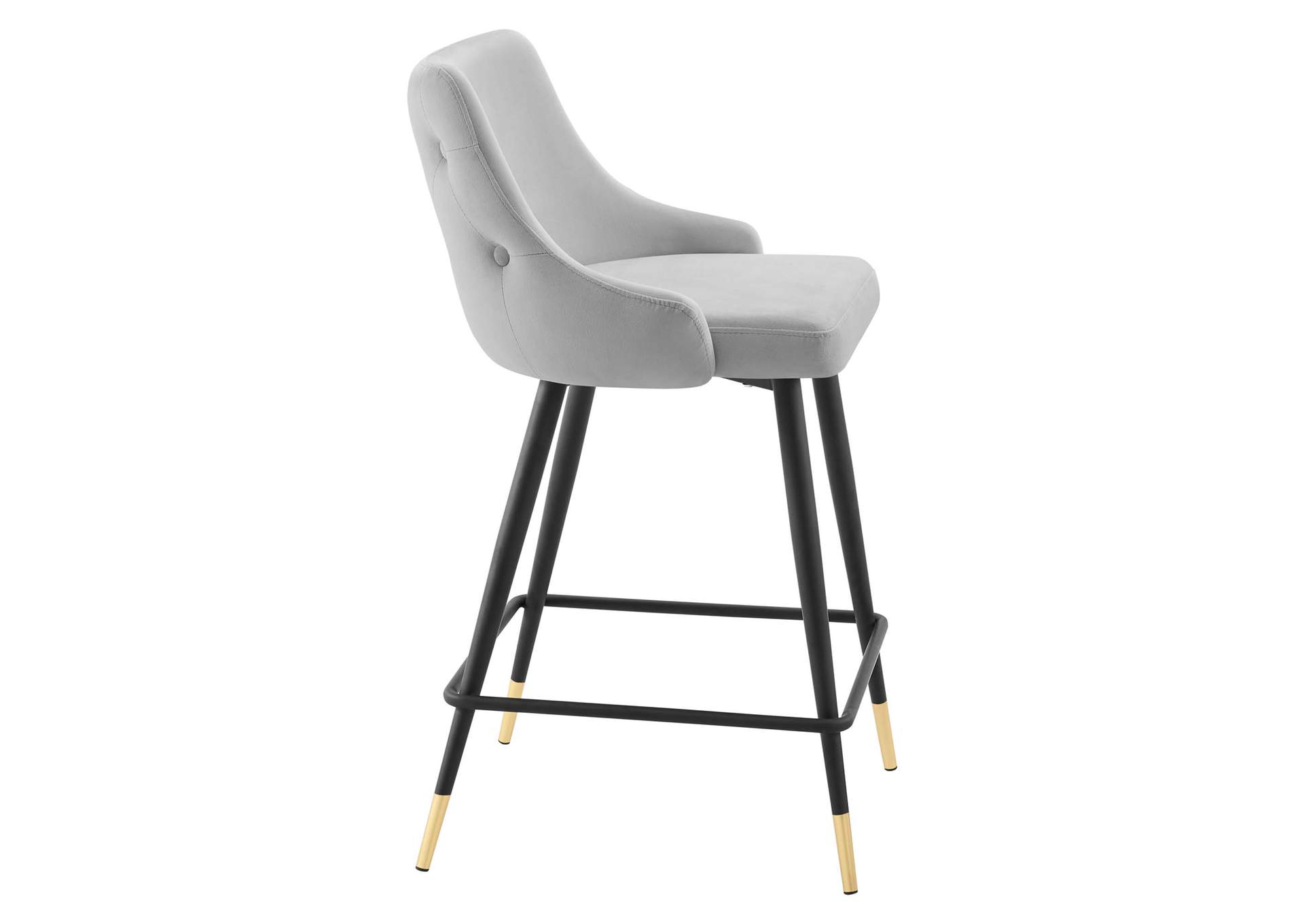 Light Gray Adorn Performance Velvet Counter Stool [Set of 2],Modway