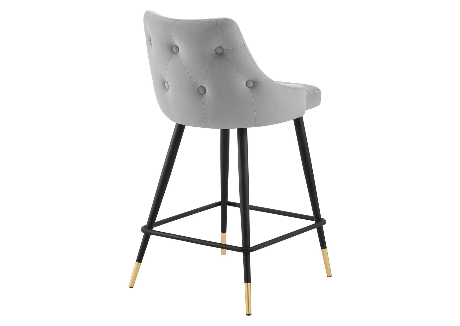 Light Gray Adorn Performance Velvet Counter Stool [Set of 2],Modway