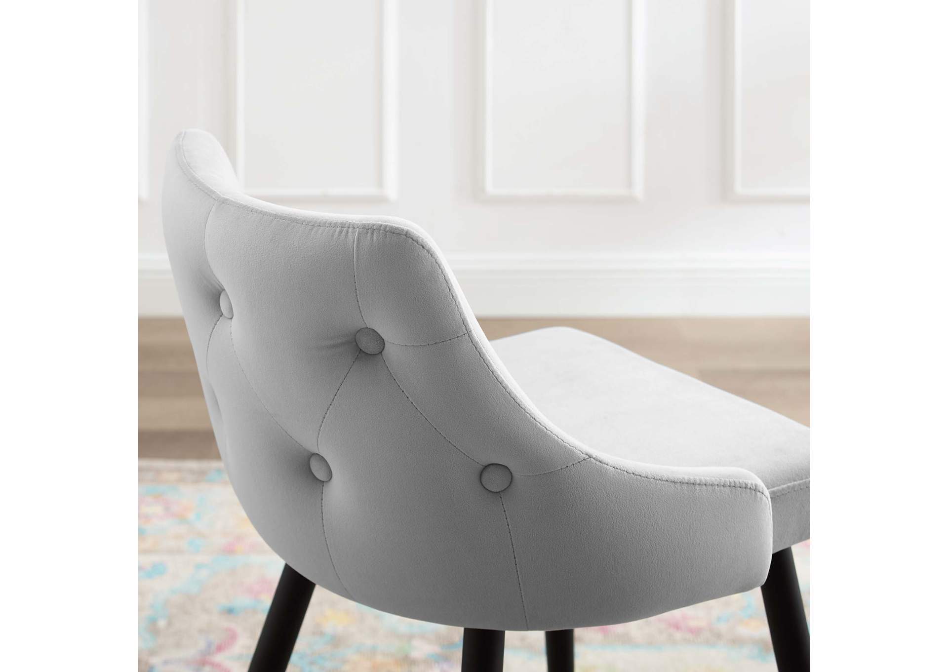 Light Gray Adorn Performance Velvet Counter Stool [Set of 2],Modway