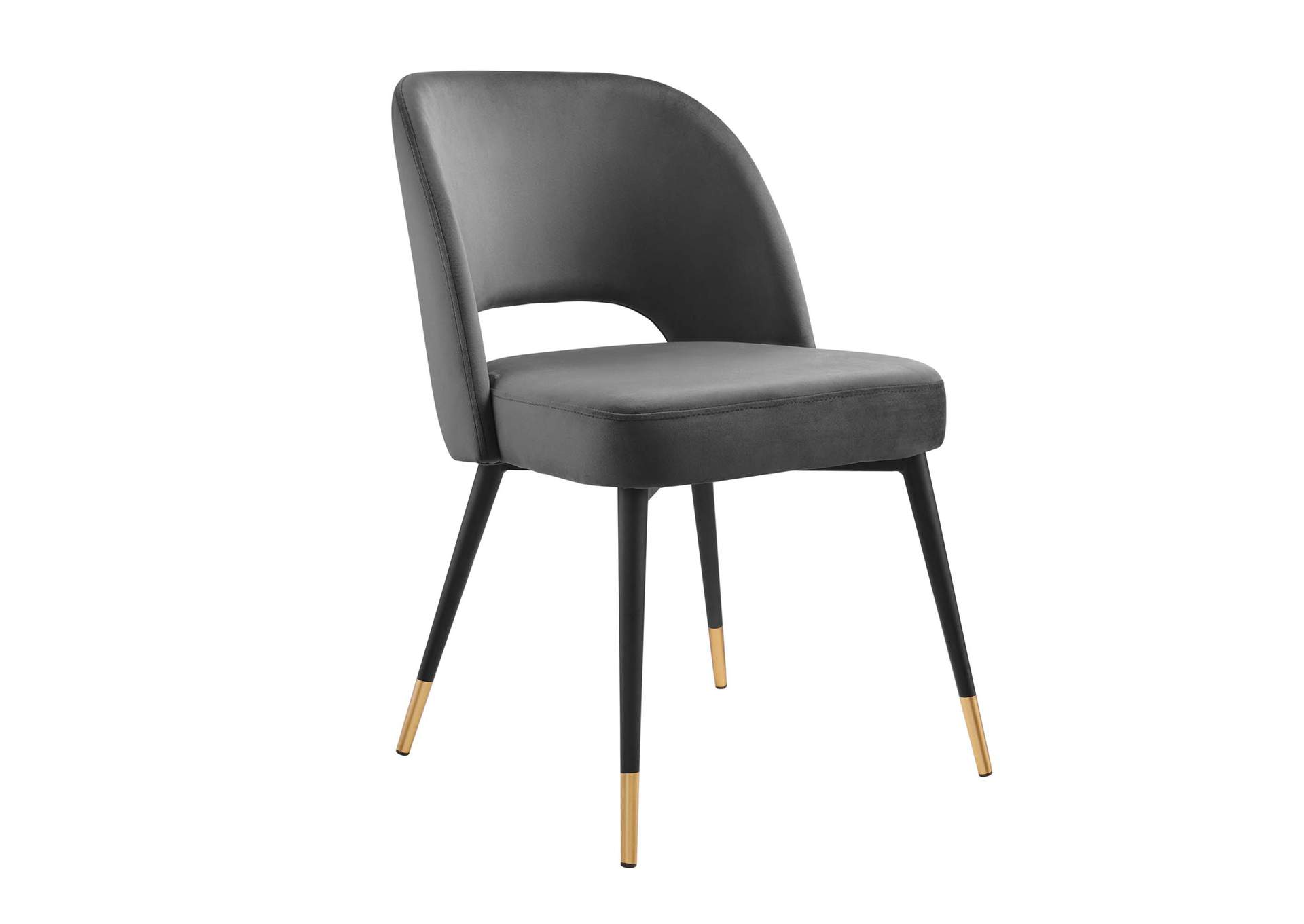 Charcoal Rouse Performance Velvet Dining Side Chairs - [Set of 2],Modway