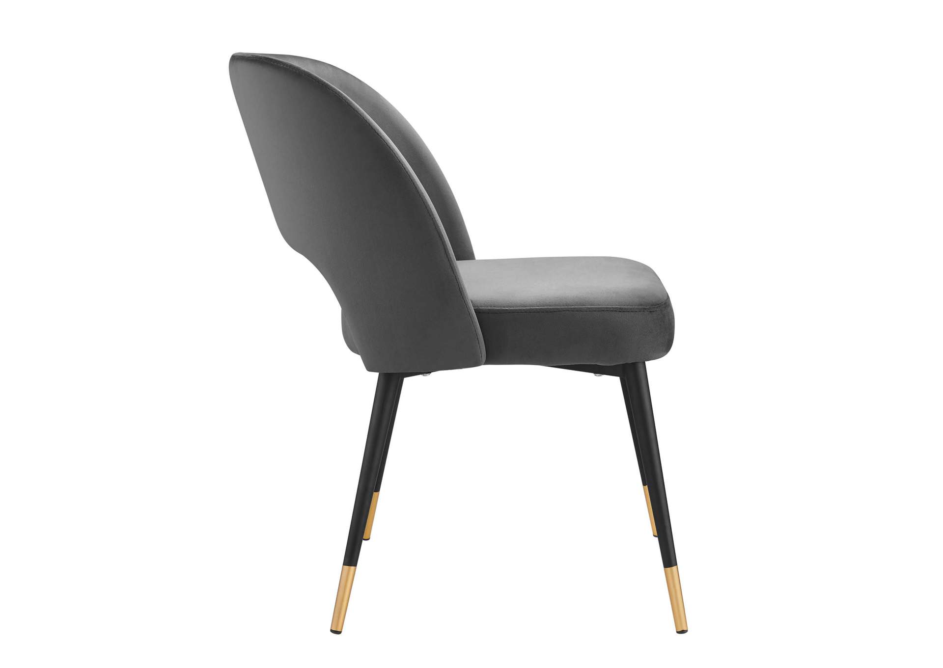 Charcoal Rouse Performance Velvet Dining Side Chairs - [Set of 2],Modway