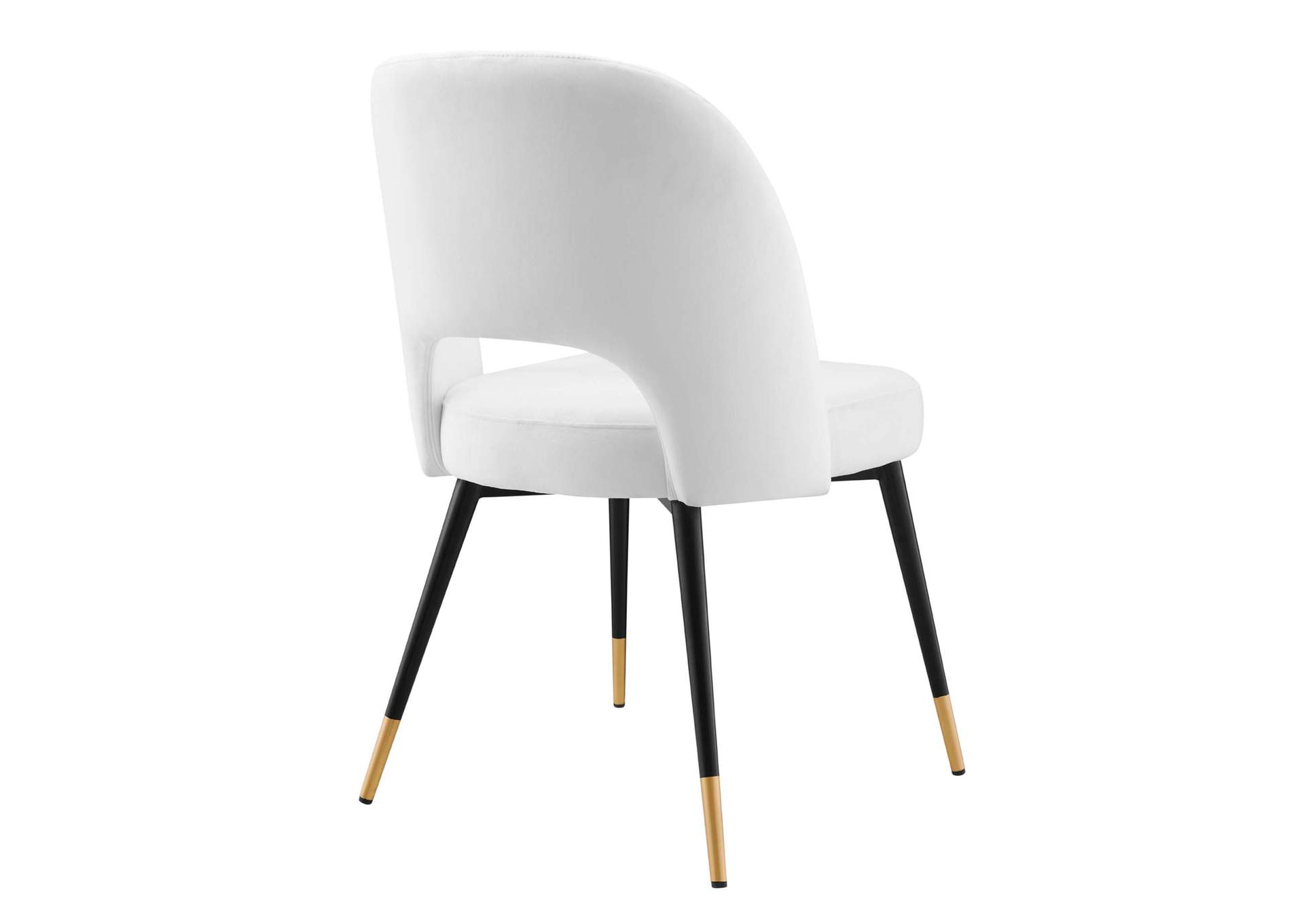 White Rouse Performance Velvet Dining Side Chairs - [Set of 2],Modway